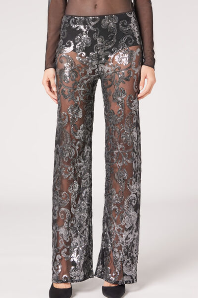 Palazzo Leggings in Smooth Velvet - Calzedonia