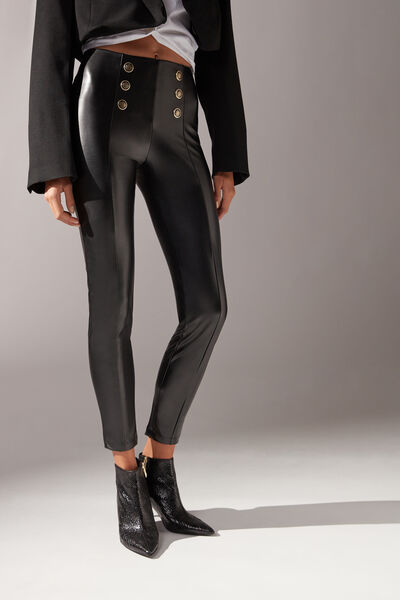 Leather Effect Skinny Leggings - Calzedonia