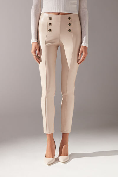 Calzedonia HIGH-WAIST - Jeggings - hautfarben sand-colored beige