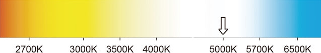 5000K color temperature