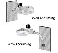 Mounting options for Konlite BL05 Multi- Purpose Dusk to Dawn LED Barn Light