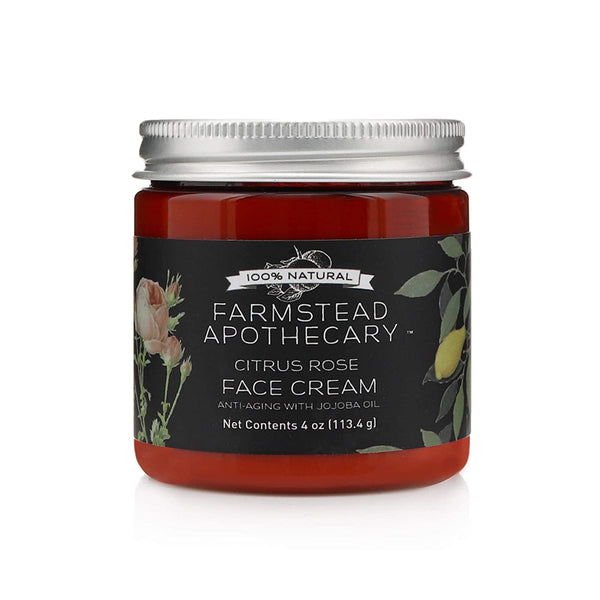 Farmstead Apothecary 100% Natural Anti-Aging Rose Water Face Cream