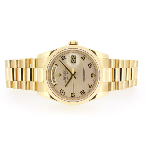 Rolex 26MM Lady President Factory Diamond Datejust 18 Karat Yellow Gold  Watch –