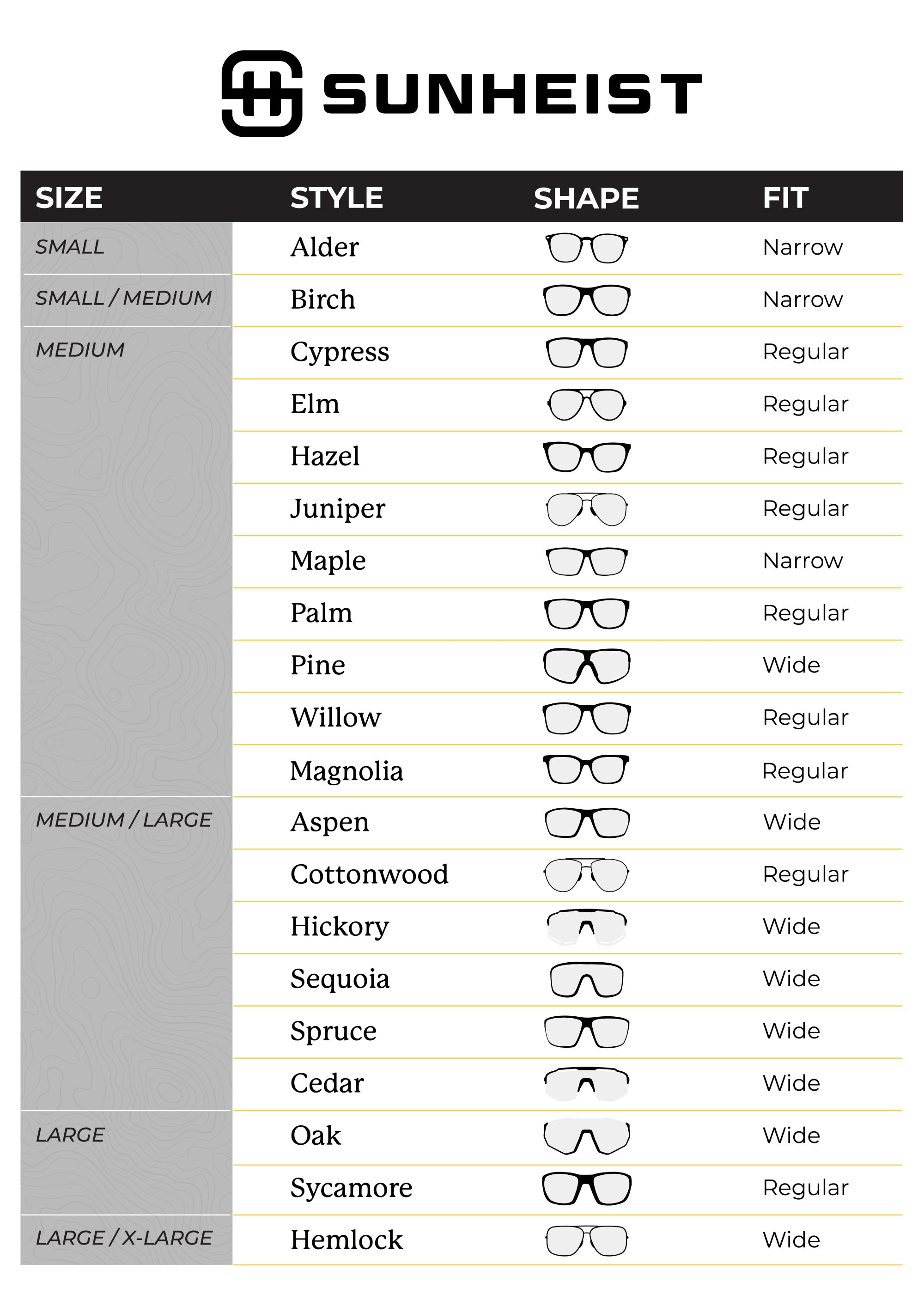 Oakley Sunglasses Size Guide