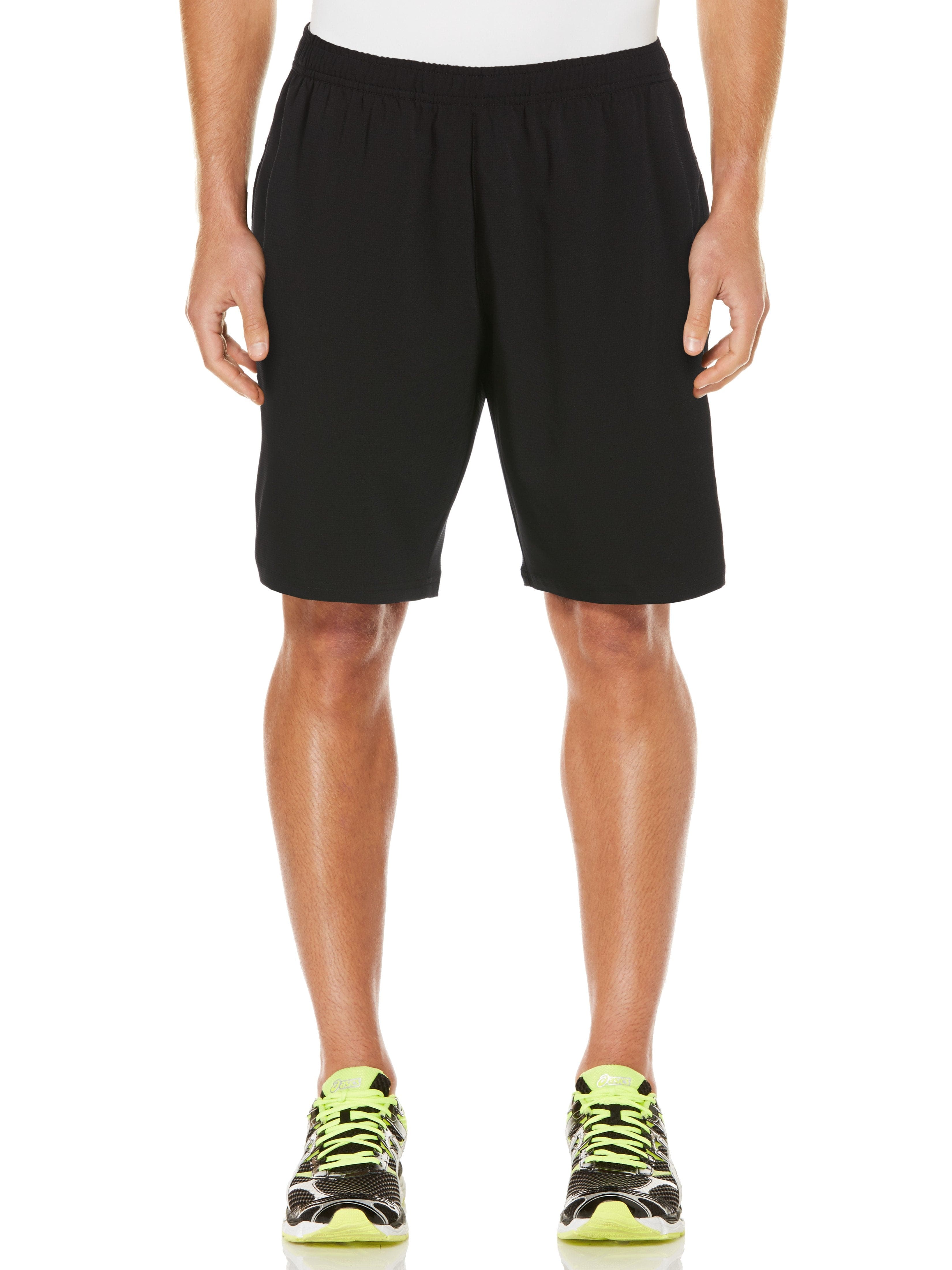 Grand Slam Mens Big & Tall 9" Stretch Tennis Short, Size 1X, Black, Polyester/Elastane | Golf Apparel Shop