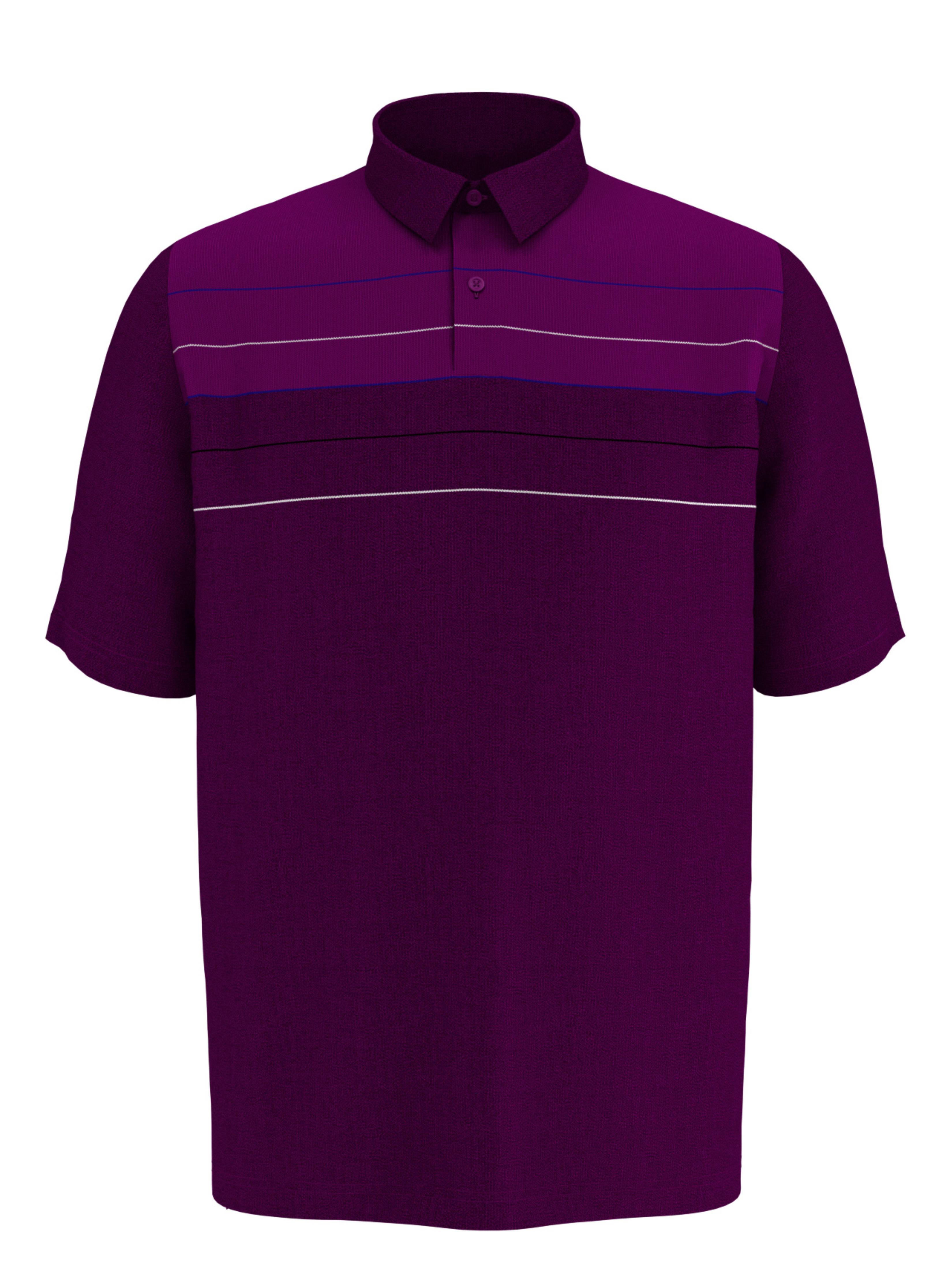 Callaway Apparel Mens Big & Tall Jaspe Color Block Golf Polo Shirt, Size 3XLT, Dark Purple, Polyester/Recycled Polyester/Elastane | Golf Apparel Shop