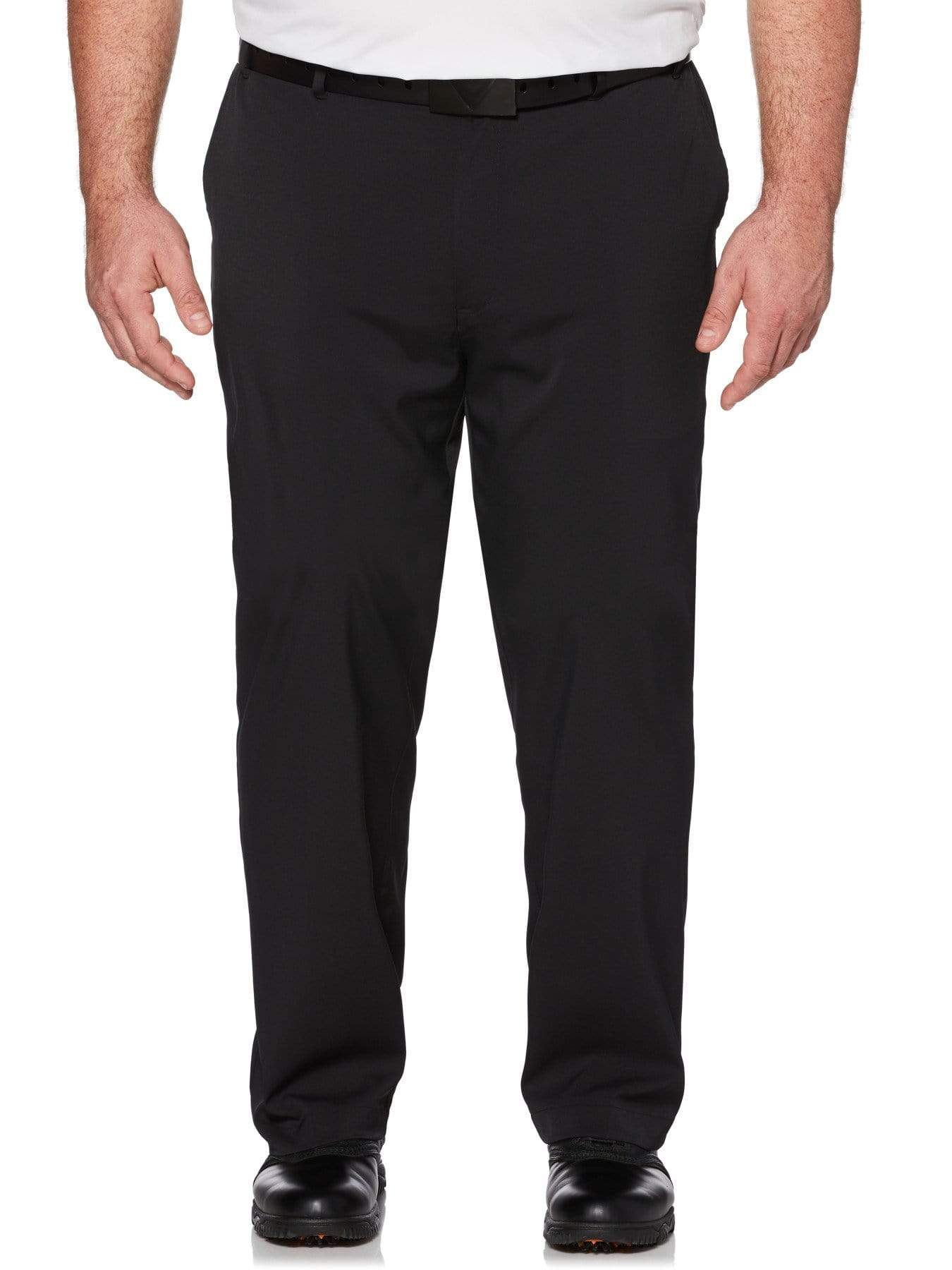 Callaway Apparel Mens Big & Tall Stretch Lightweight Classic Pants w/ Active Waistband, Size 44 x 34, Black, Polyester/Spandex | Golf Apparel Shop