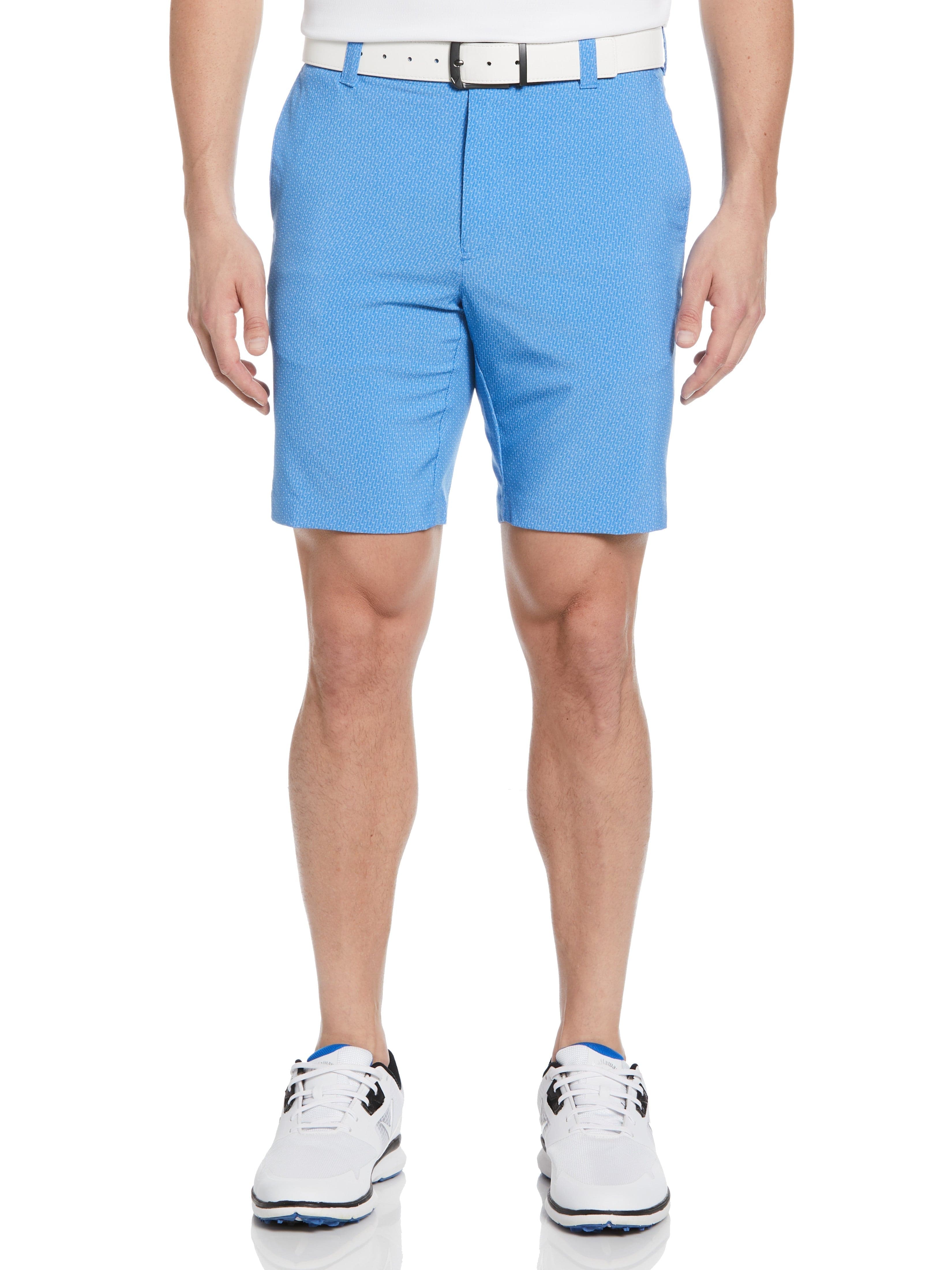 Callaway Apparel Mens Flat Front Novelty Print Golf Shorts, Size 36, Magnetic Blue, Polyester/Elastane | Golf Apparel Shop