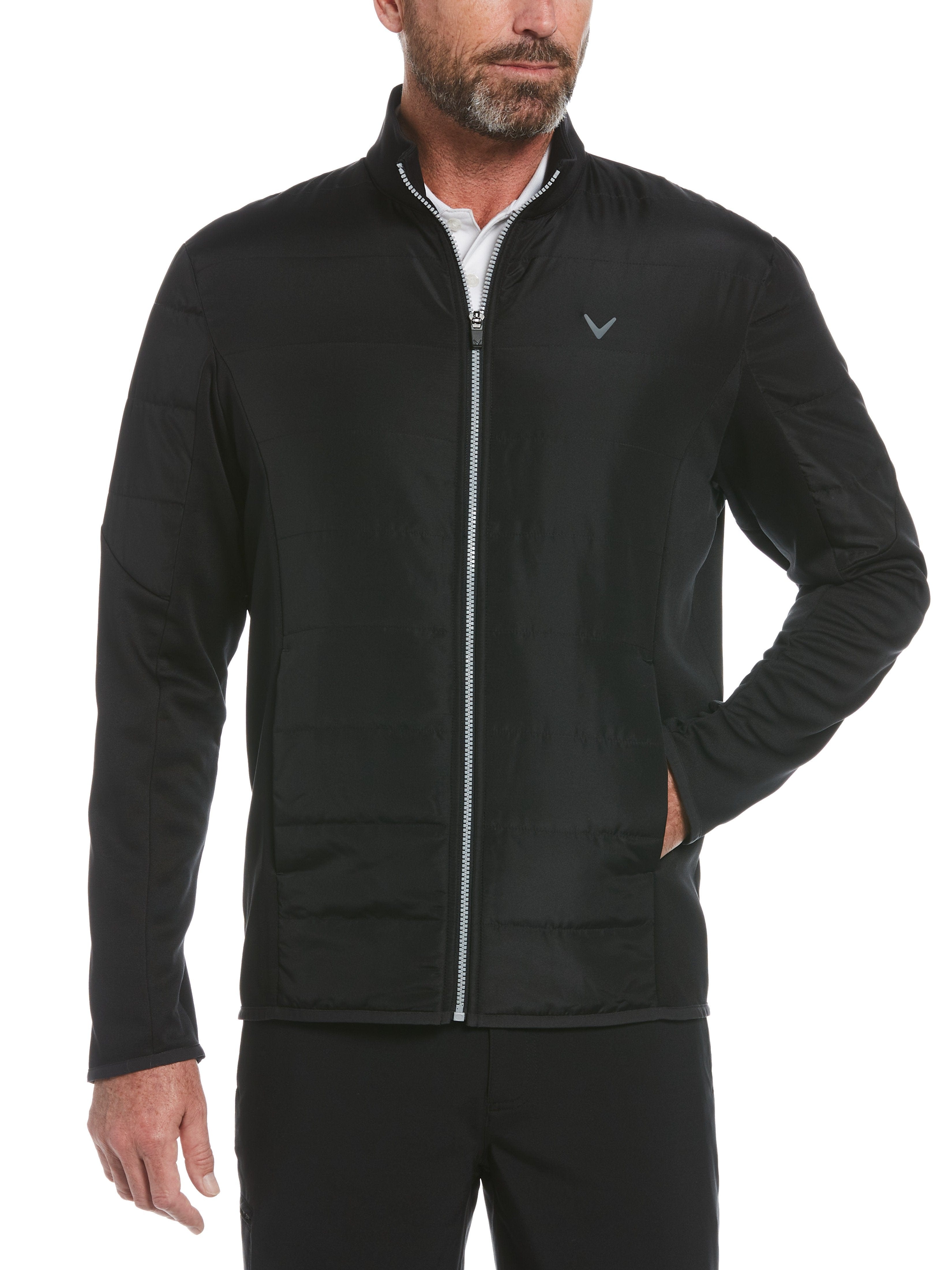 Callaway Apparel Mens Hybrid Performance Puffer Jacket Top, Size 2XL, Black, 100% Polyester | Golf Apparel Shop