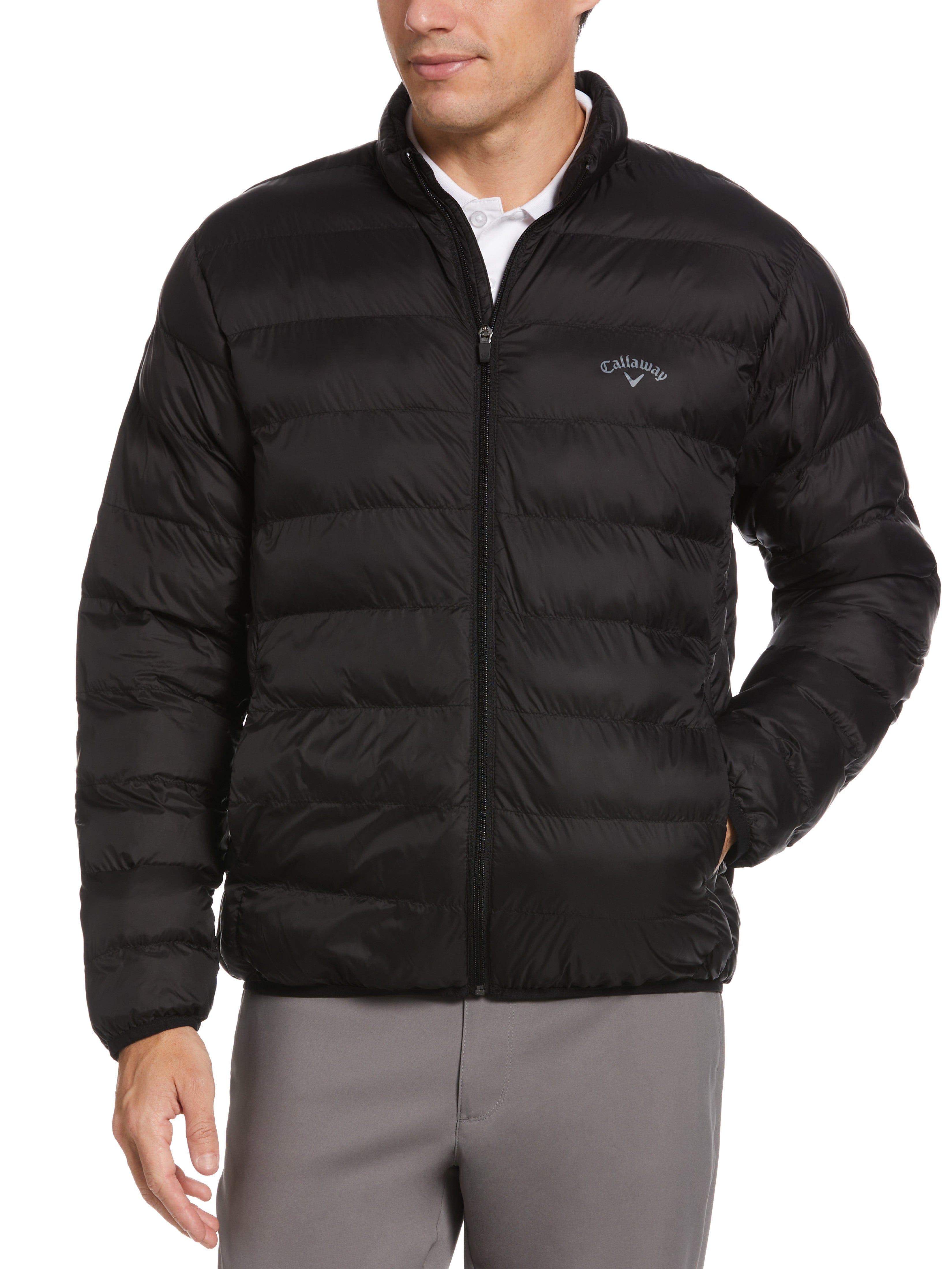 Callaway Apparel Mens Puffer Jacket Top, Size XL, Black, 100% Nylon | Golf Apparel Shop