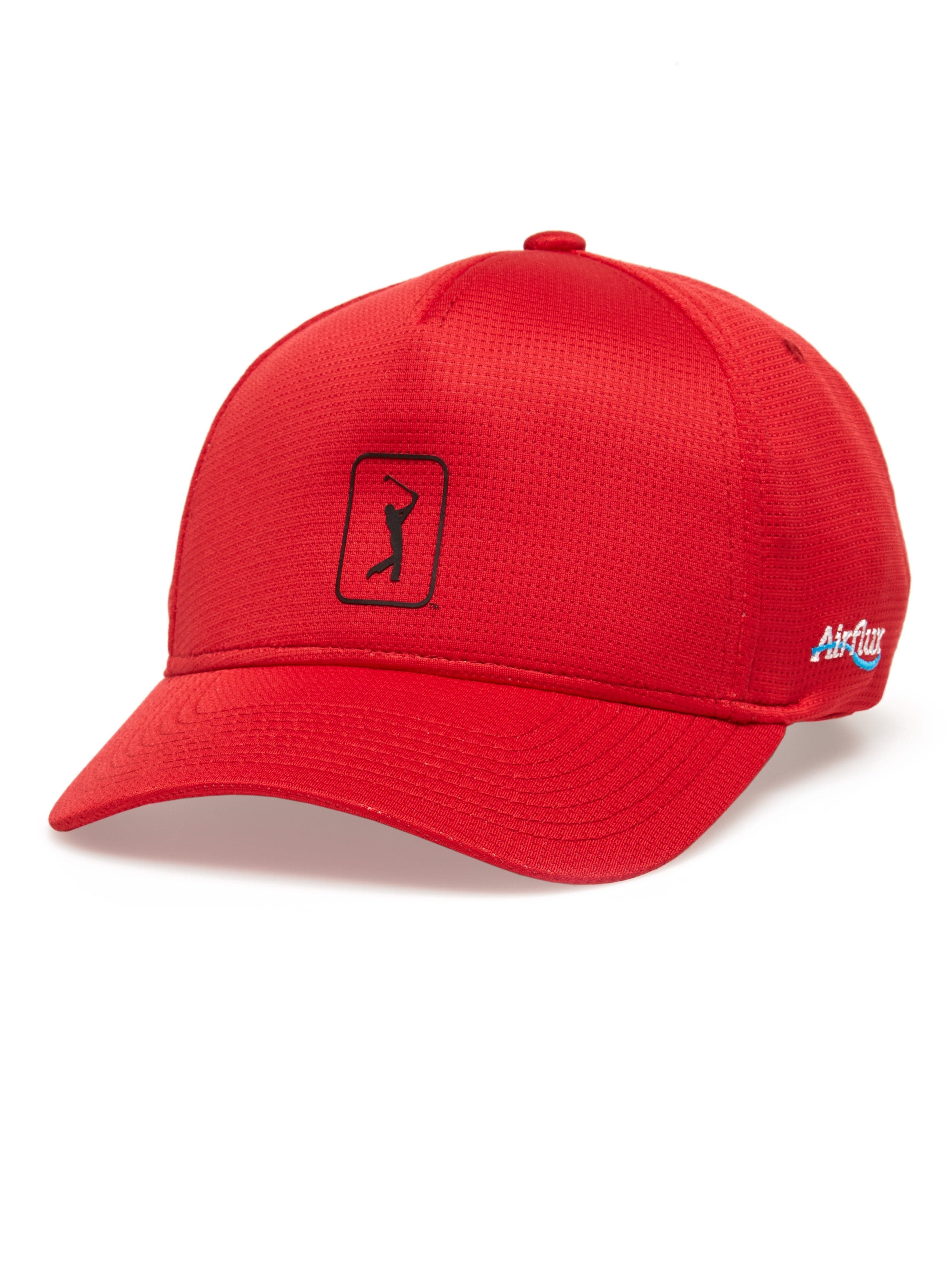 PGA TOUR Apparel AirFlux™ Mesh Cap, Chili Pepper Red, Polyester/Polyurethane | Golf Apparel Shop