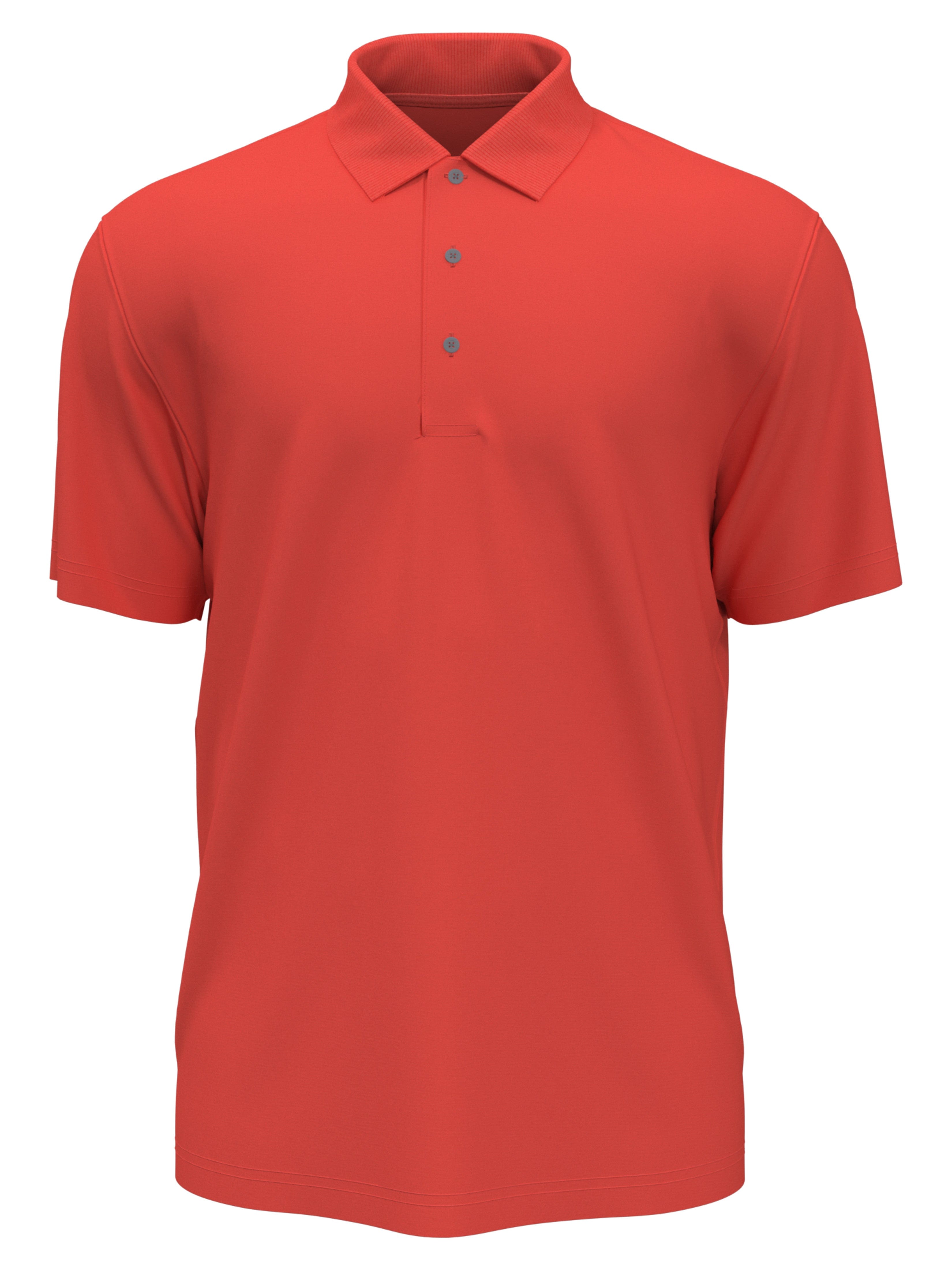 PGA TOUR Apparel Boys AirFlux™ Solid Mesh Golf Polo Shirt, Size Large, Firelight Red, 100% Polyester | Golf Apparel Shop