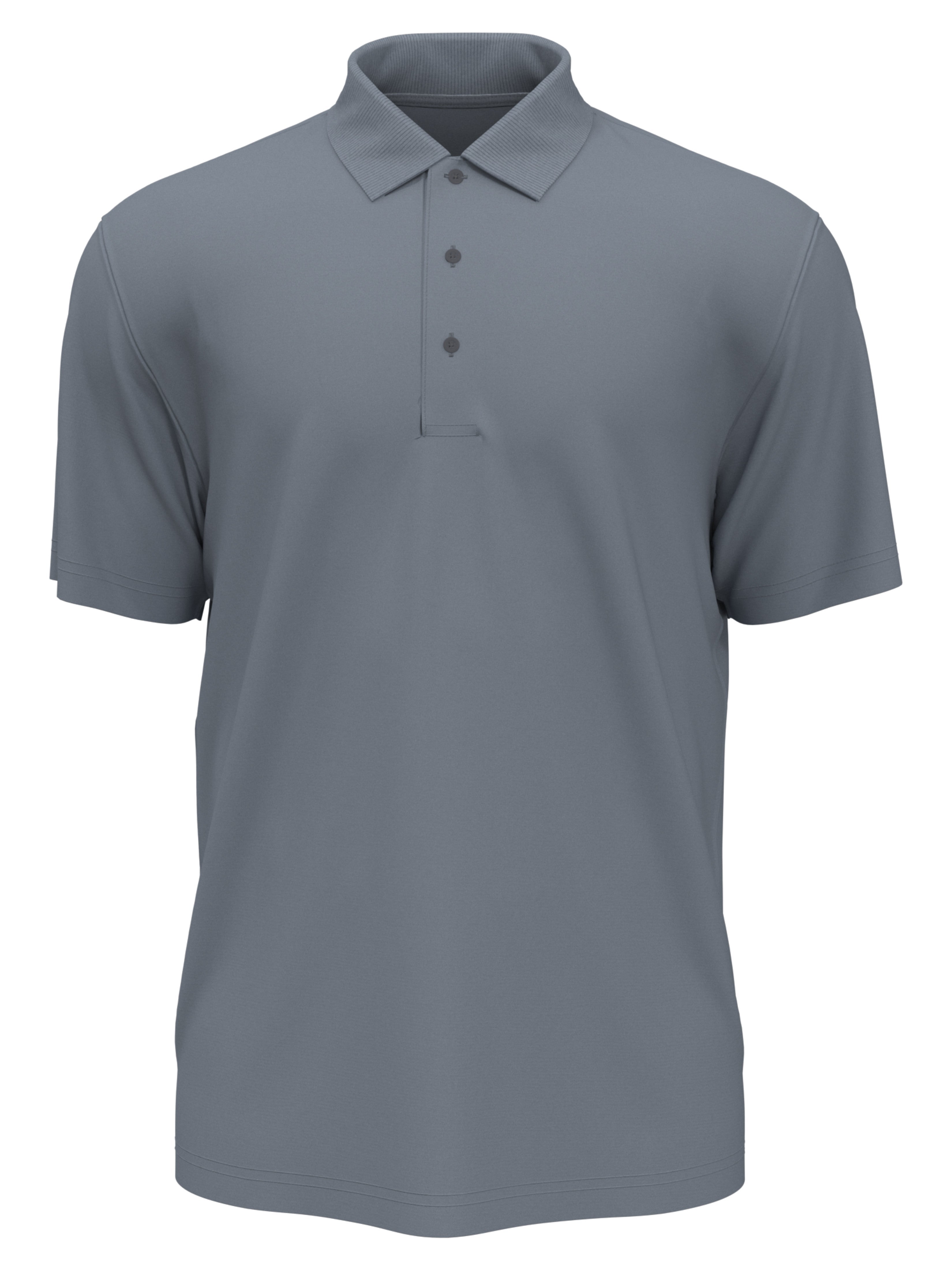 PGA TOUR Apparel Boys AirFlux™ Solid Mesh Golf Polo Shirt, Size Large, Tradewinds Gray, 100% Polyester | Golf Apparel Shop