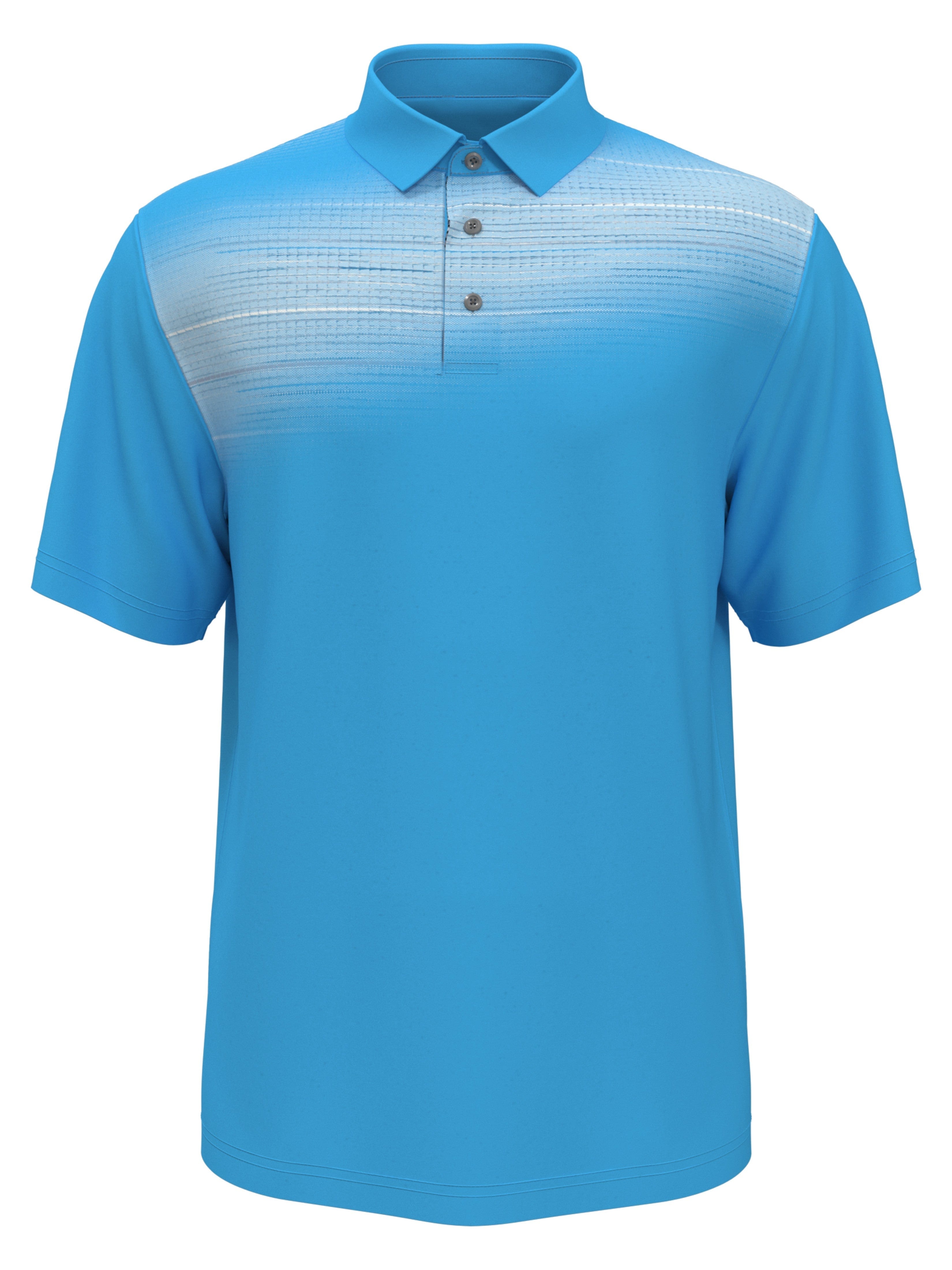 PGA TOUR Apparel Boys Amplified Space Dye Golf Polo Shirt, Size Large, Blue Blossom, 100% Polyester | Golf Apparel Shop