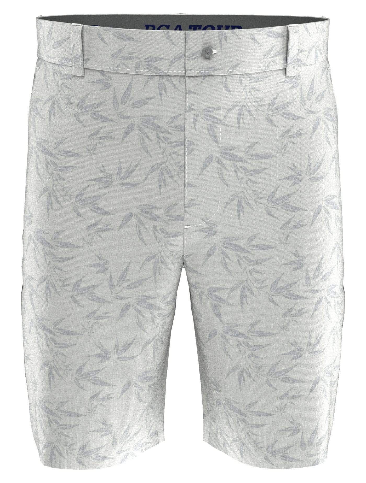PGA TOUR Apparel Boys Flat Front Seersucker Bamboo Golf Shorts, Size Small, White, 100% Polyester | Golf Apparel Shop