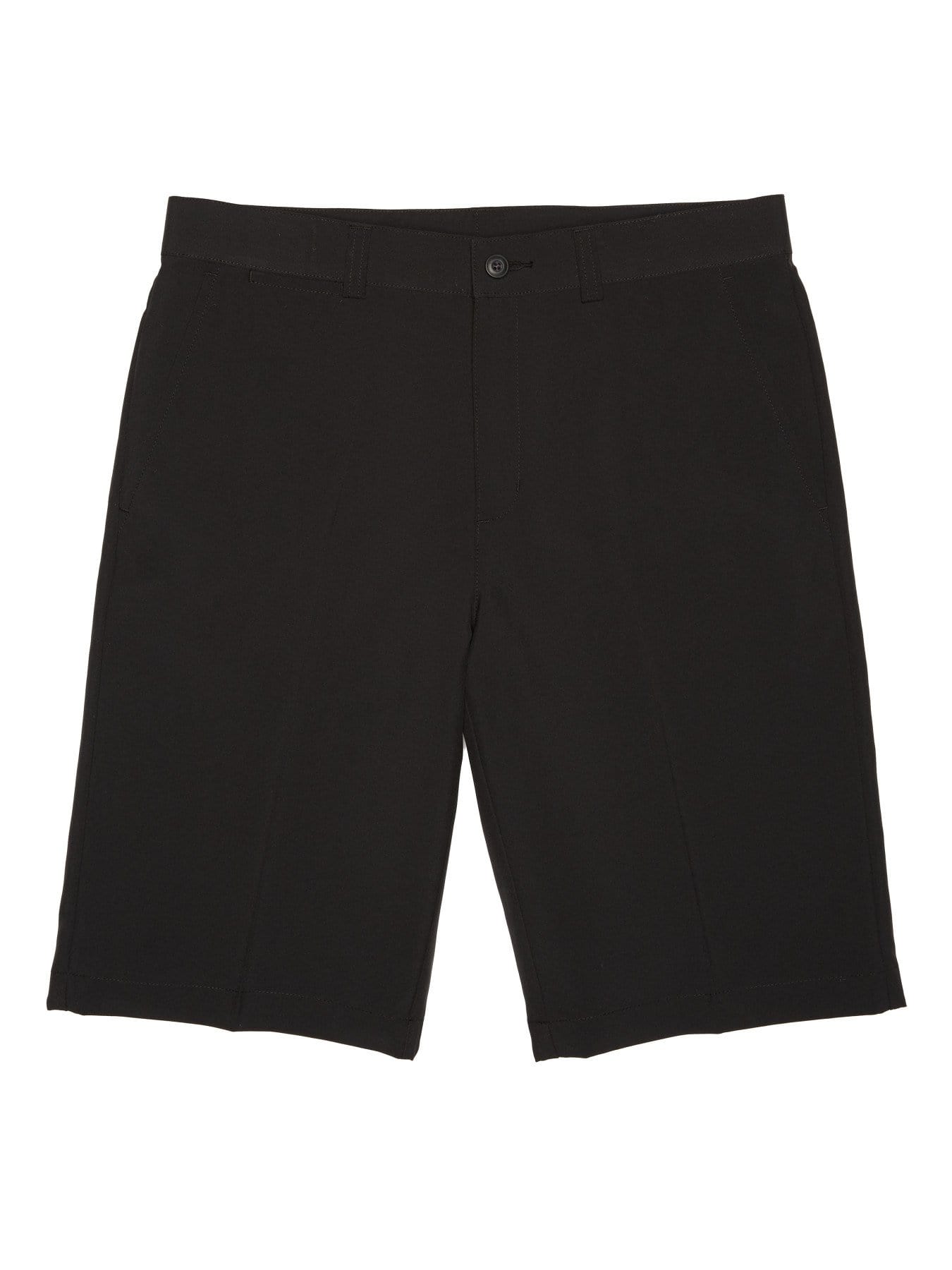 PGA TOUR Apparel Boys Flat Front Solid Golf Shorts, Size Large, Black, Polyester/Spandex | Golf Apparel Shop