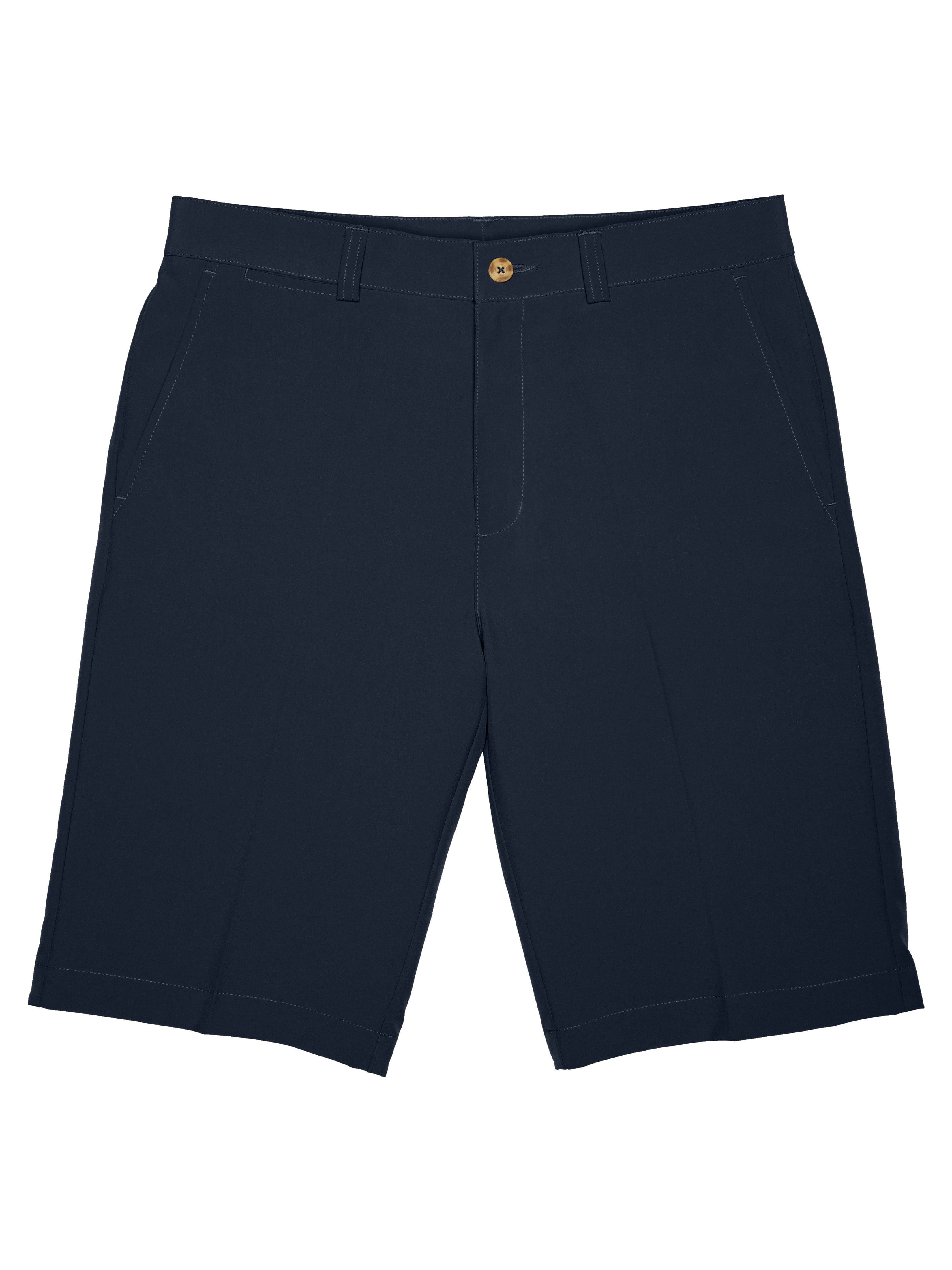 PGA TOUR Apparel Boys Flat Front Solid Golf Shorts, Size Large, Dark Navy Blue, Polyester/Spandex | Golf Apparel Shop