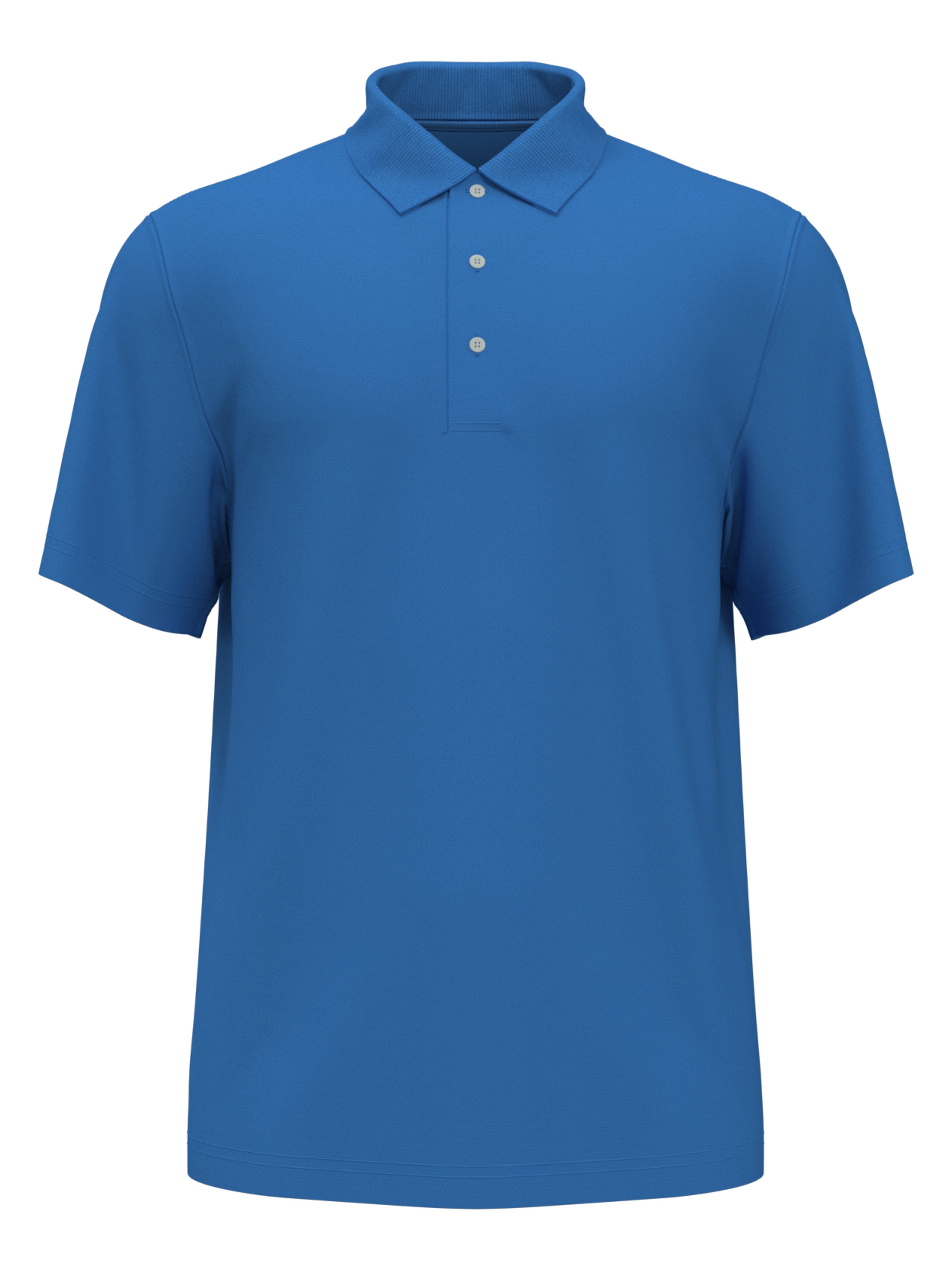 PGA TOUR Apparel Boys Short Sleeve AirFlux™ Polo Shirt, Size Large, Super Sonic Blue, 100% Polyester | Golf Apparel Shop