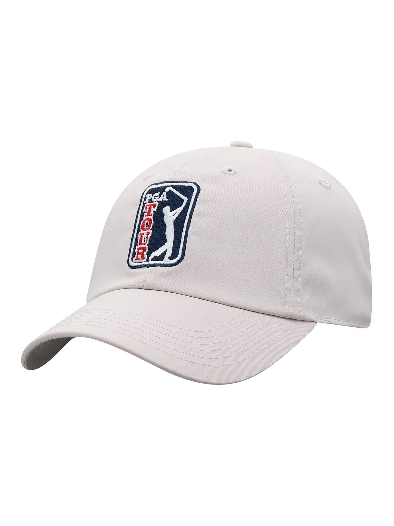 PGA TOUR Apparel Classic Logo Adjustable Hat, Cream White | Golf Apparel Shop