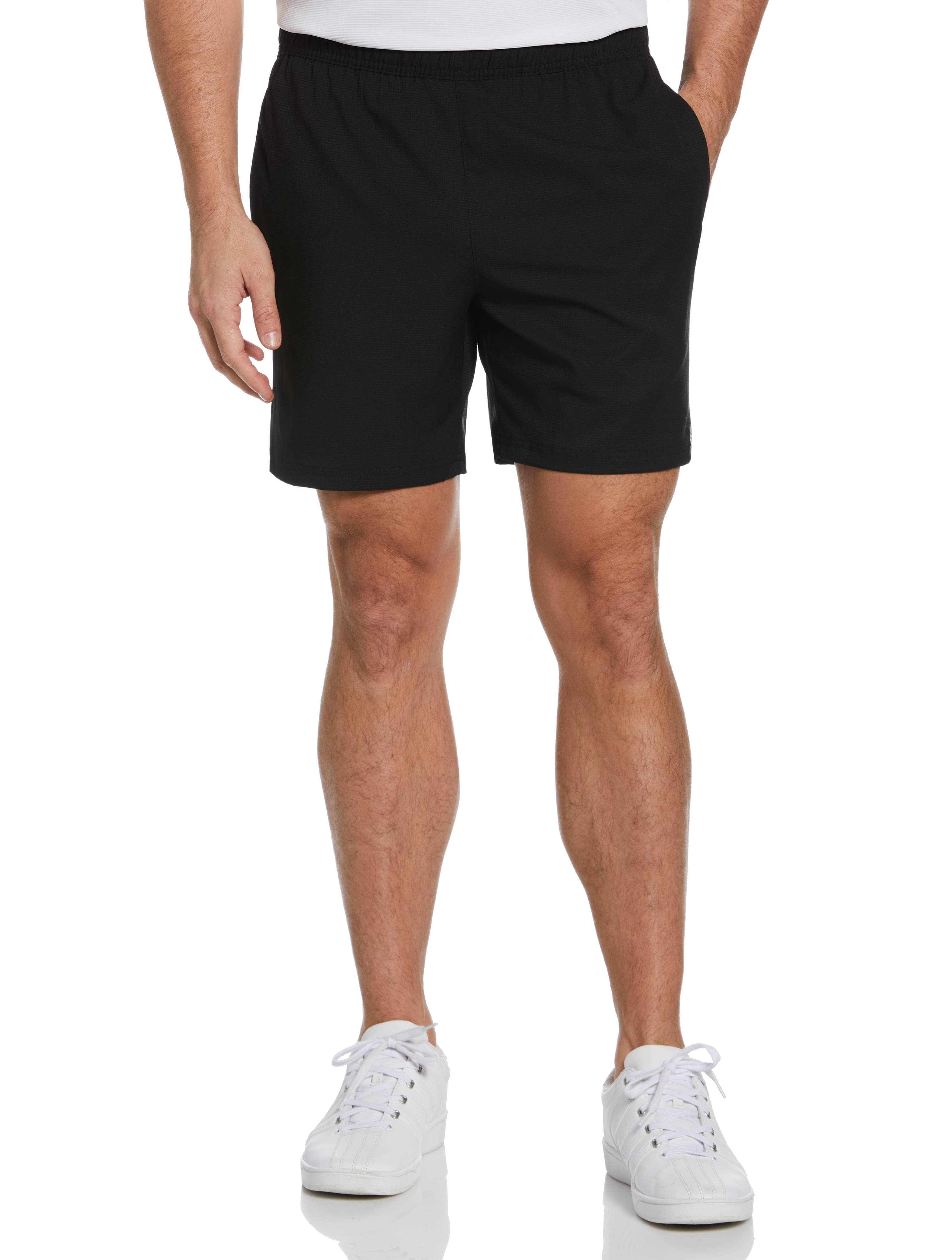 Grand Slam Mens Athletic Tennis Short, Size Medium, Black, Polyester/Elastane | Golf Apparel Shop