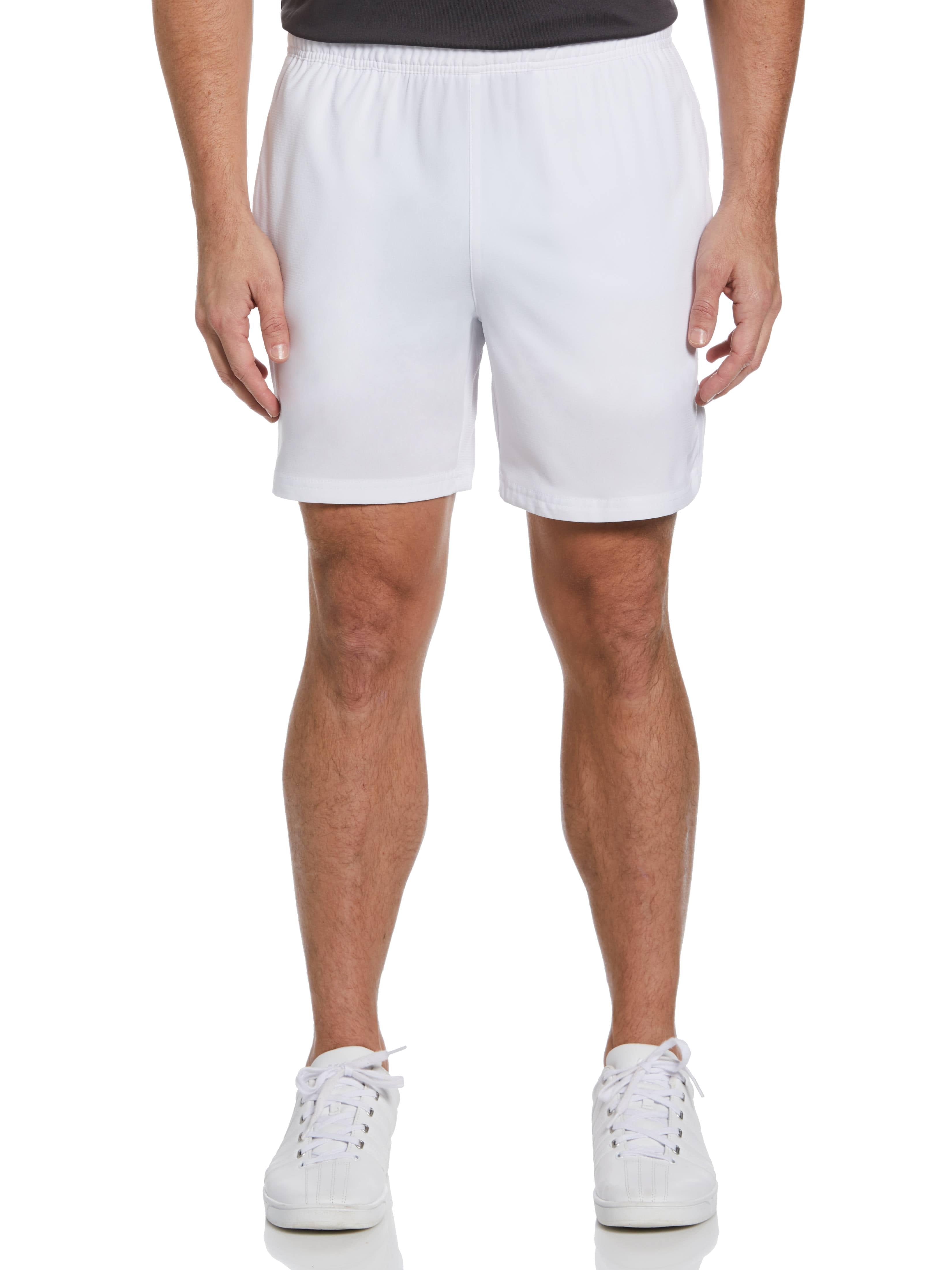 Grand Slam Mens Athletic Tennis Short, Size Medium, Bright White/Bright White, Polyester/Elastane | Golf Apparel Shop