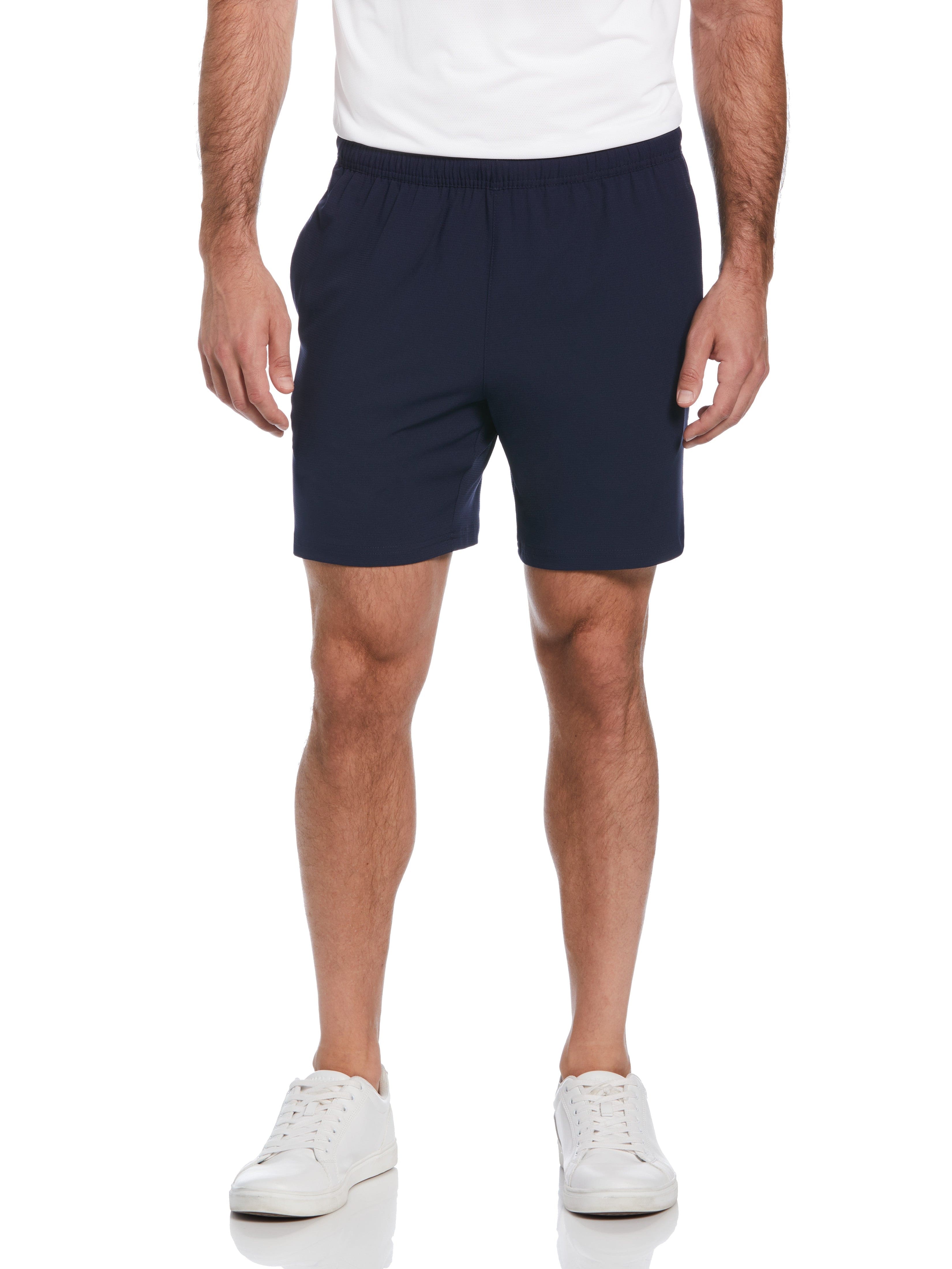Grand Slam Mens Athletic Tennis Short, Size Medium, Navy Blue, Polyester/Elastane | Golf Apparel Shop