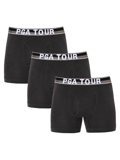 Men's Jersey Mesh Performance 3pk Long Leg Boxer Briefs - All In Motion™  Black/Gray/Blue S