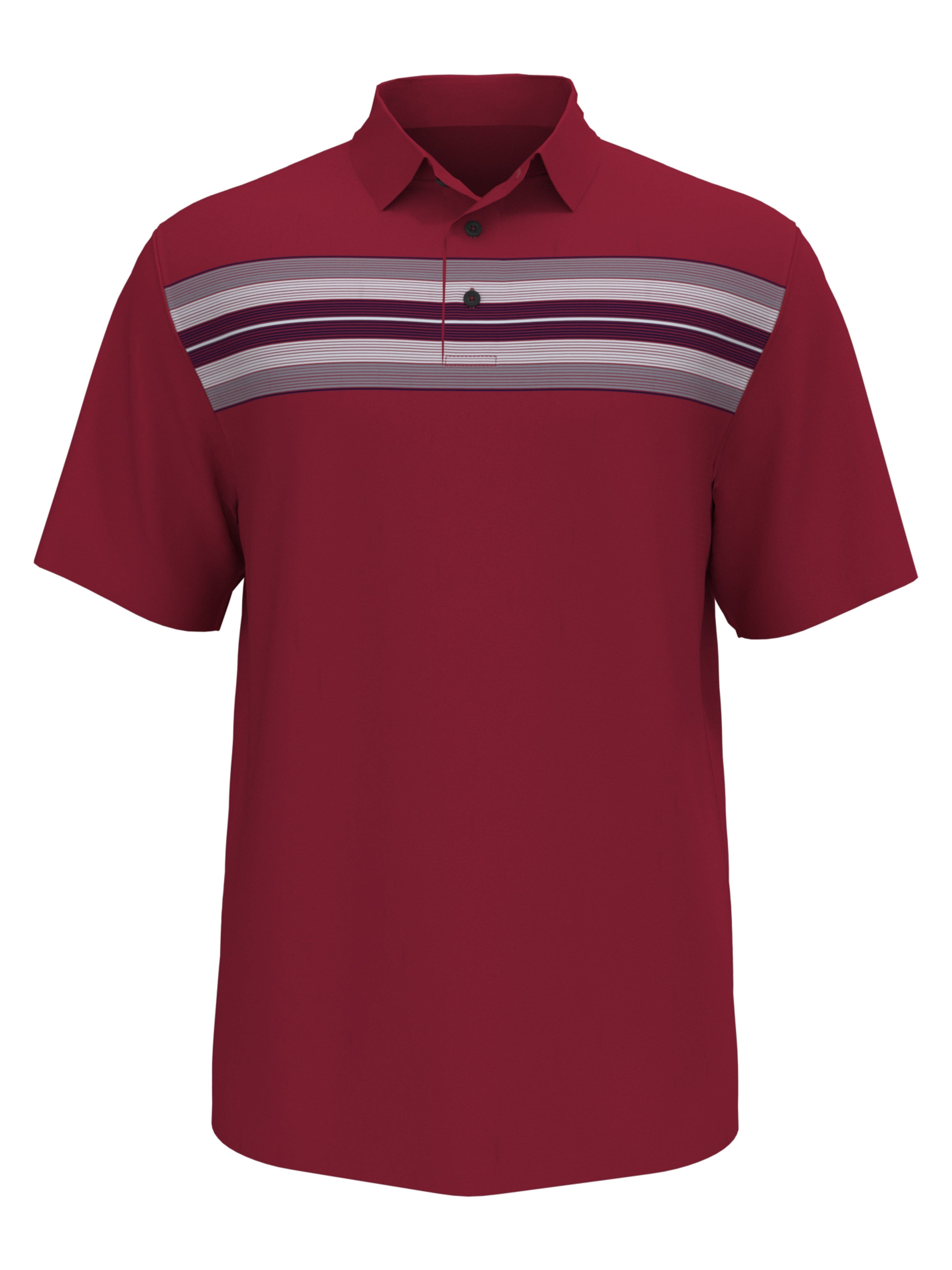 Jack Nicklaus Mens Chest Energy Stripe Polo Shirt, Size XL, Red Bud, 100% Polyester | Golf Apparel Shop