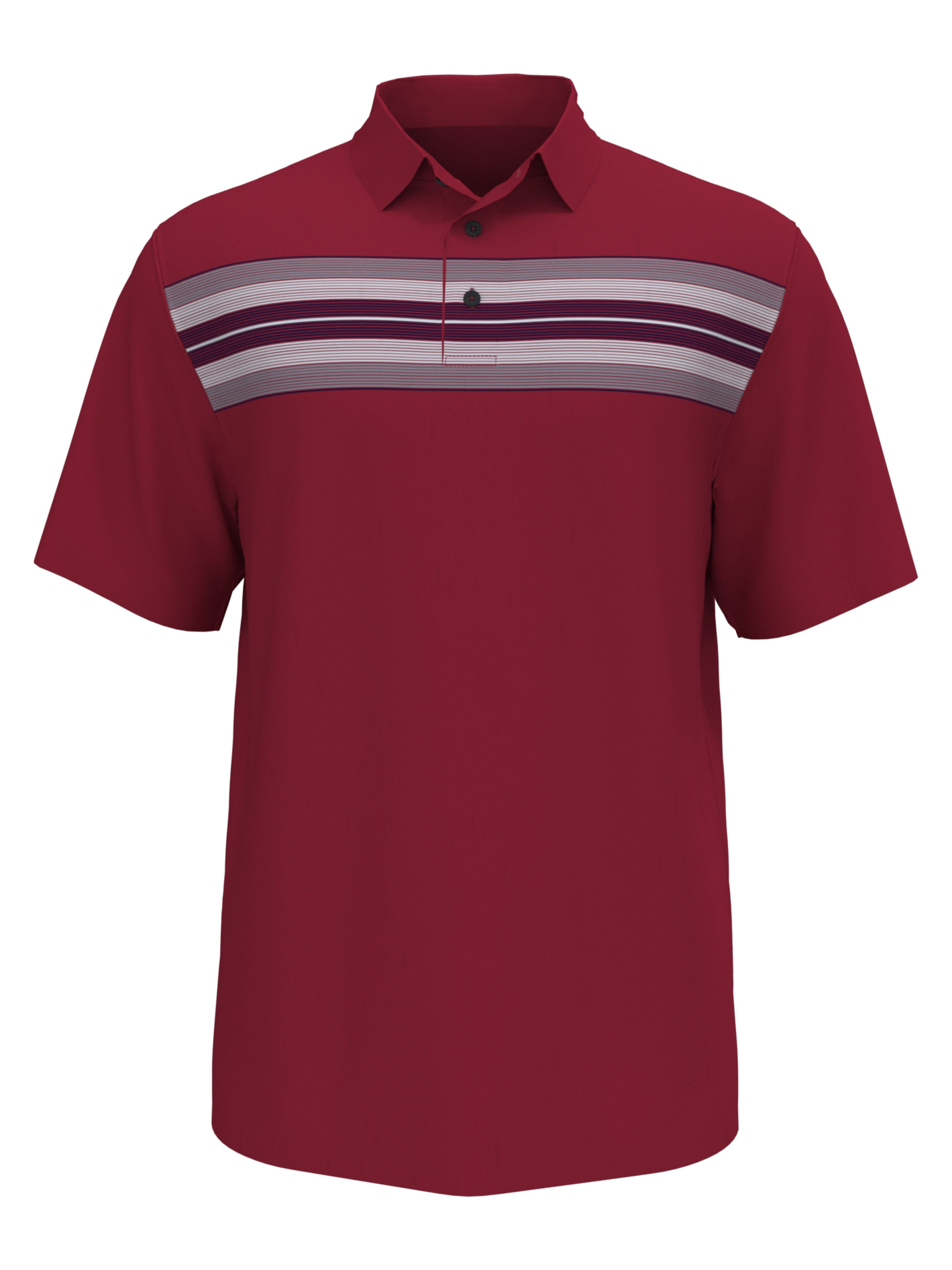 Jack Nicklaus Mens Chest Energy Stripe Polo Shirt, Size Large, Red Bud, 100% Polyester | Golf Apparel Shop