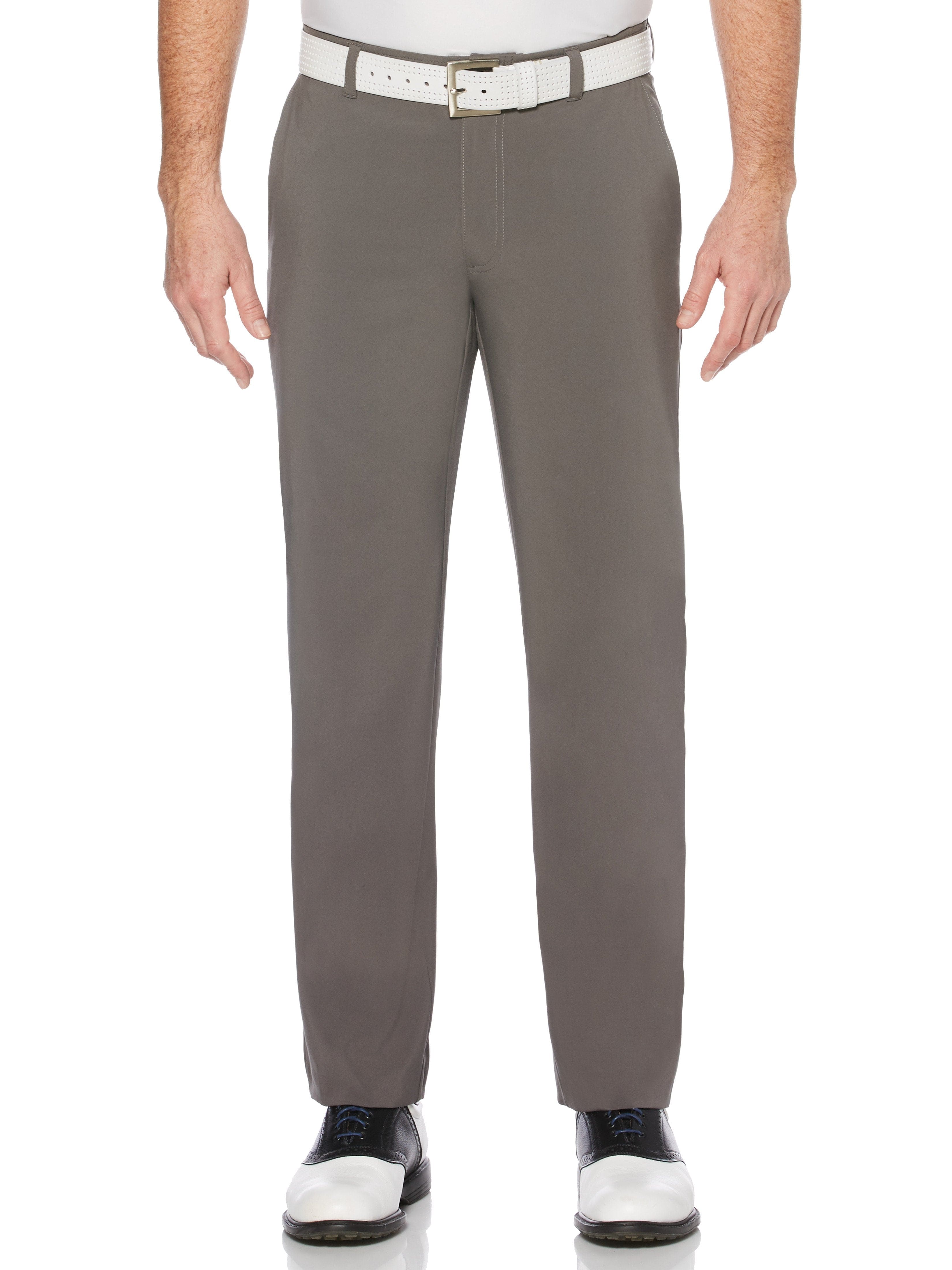 Jack Nicklaus Mens Flat Front Active Flex Pants, Size 42 x 34, Iron Gate Gray, Polyester/Elastane | Golf Apparel Shop
