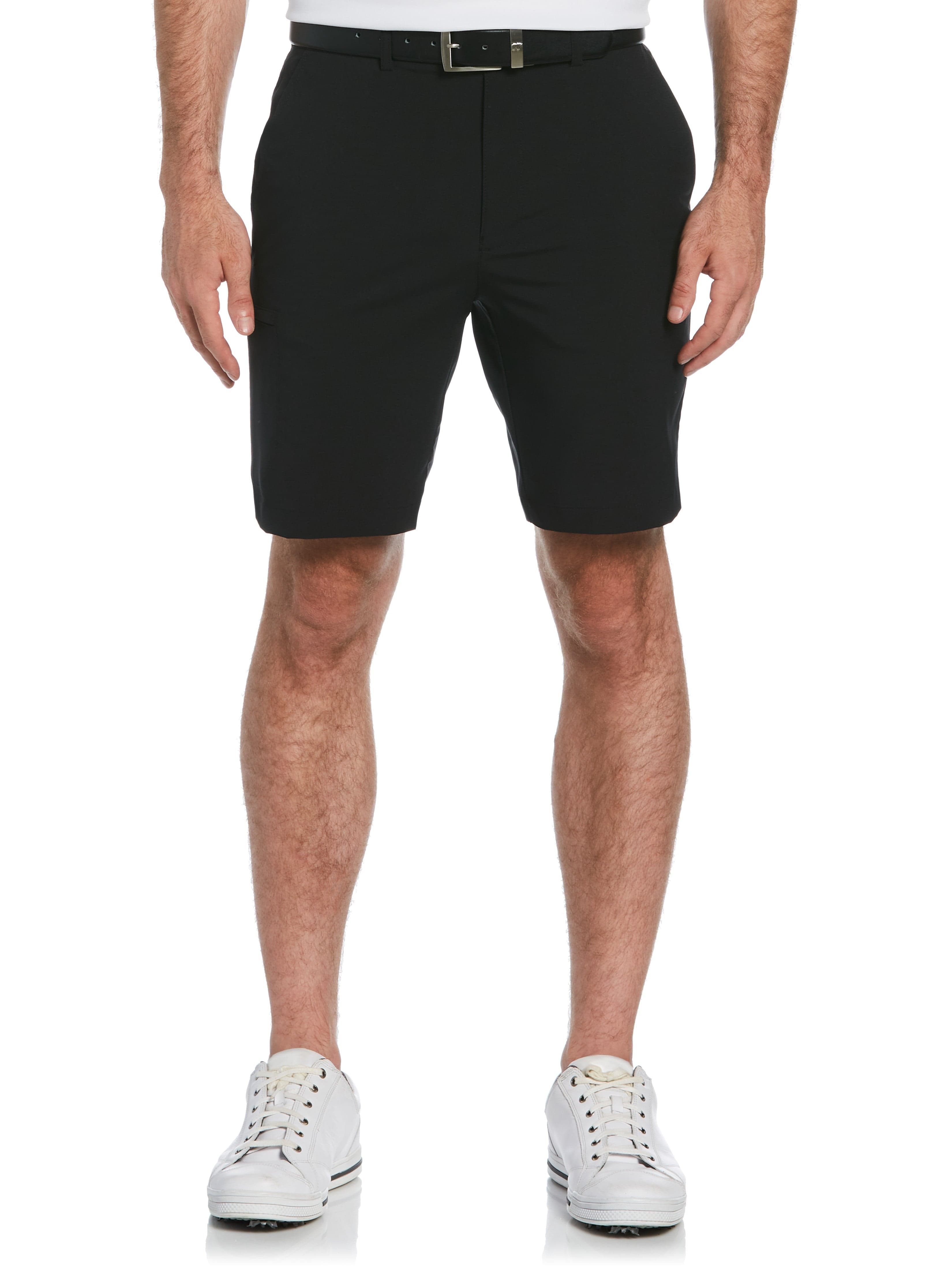 Jack Nicklaus Mens Flat Front Solid Golf Shorts w/ Cargo Pocket, Size 36, Black, 100% Polyester | Golf Apparel Shop