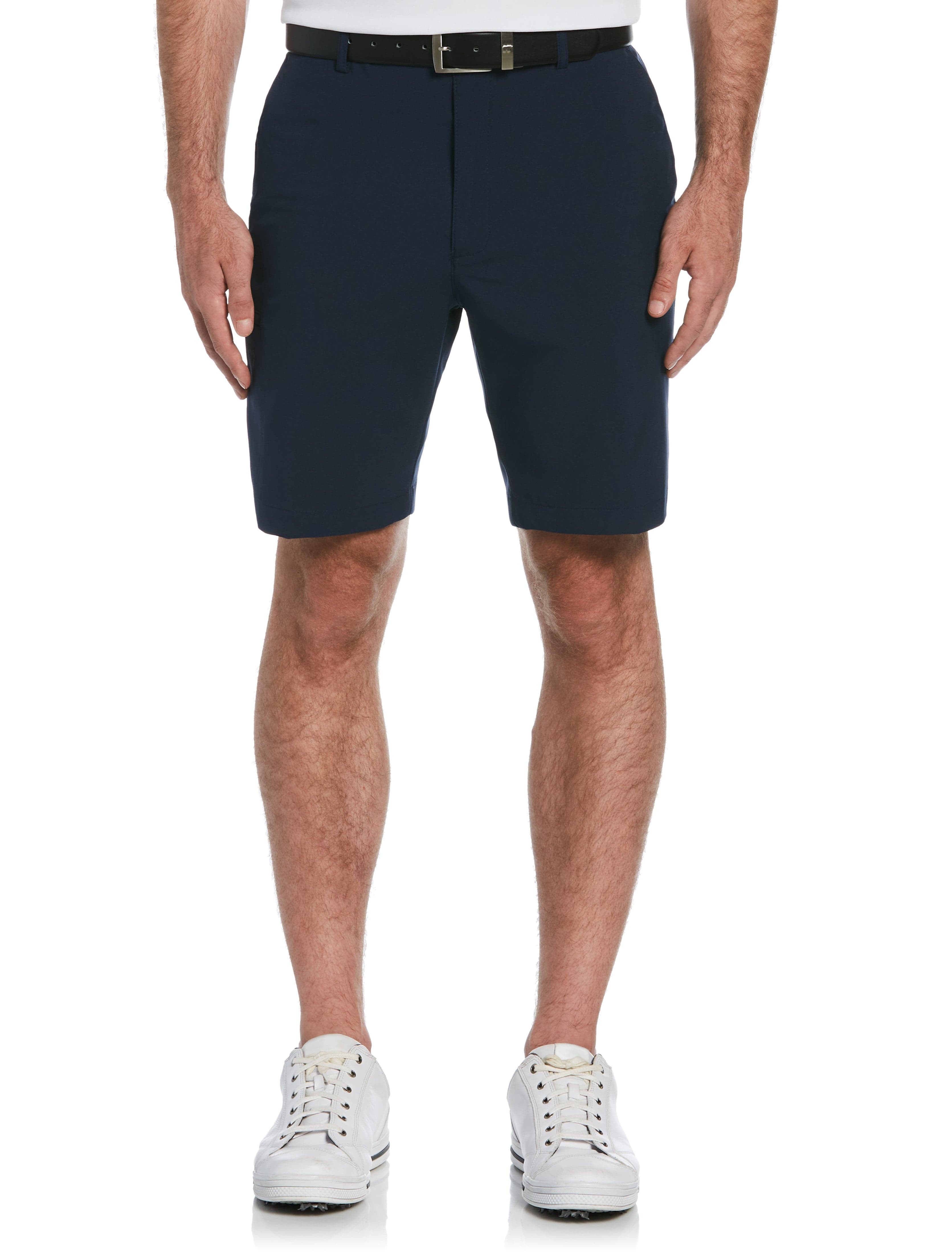 Jack Nicklaus Mens Flat Front Solid Golf Shorts w/ Cargo Pocket, Size 30, Classic Navy Blue, 100% Polyester | Golf Apparel Shop