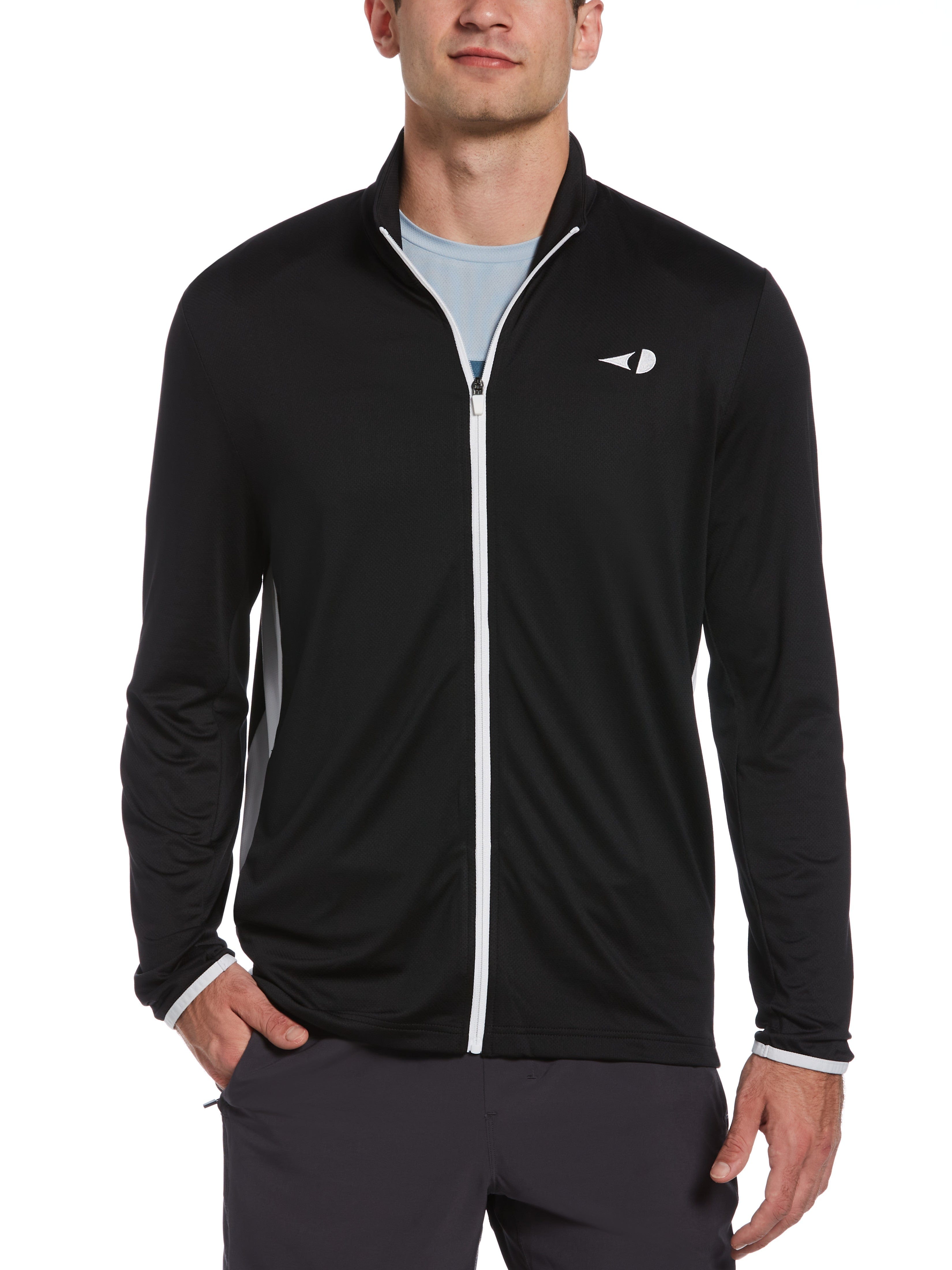 Grand Slam Mens Lightweight Full Zip Base Layer Jacket, Size 2XL, Black, Polyester/Elastane | Golf Apparel Shop