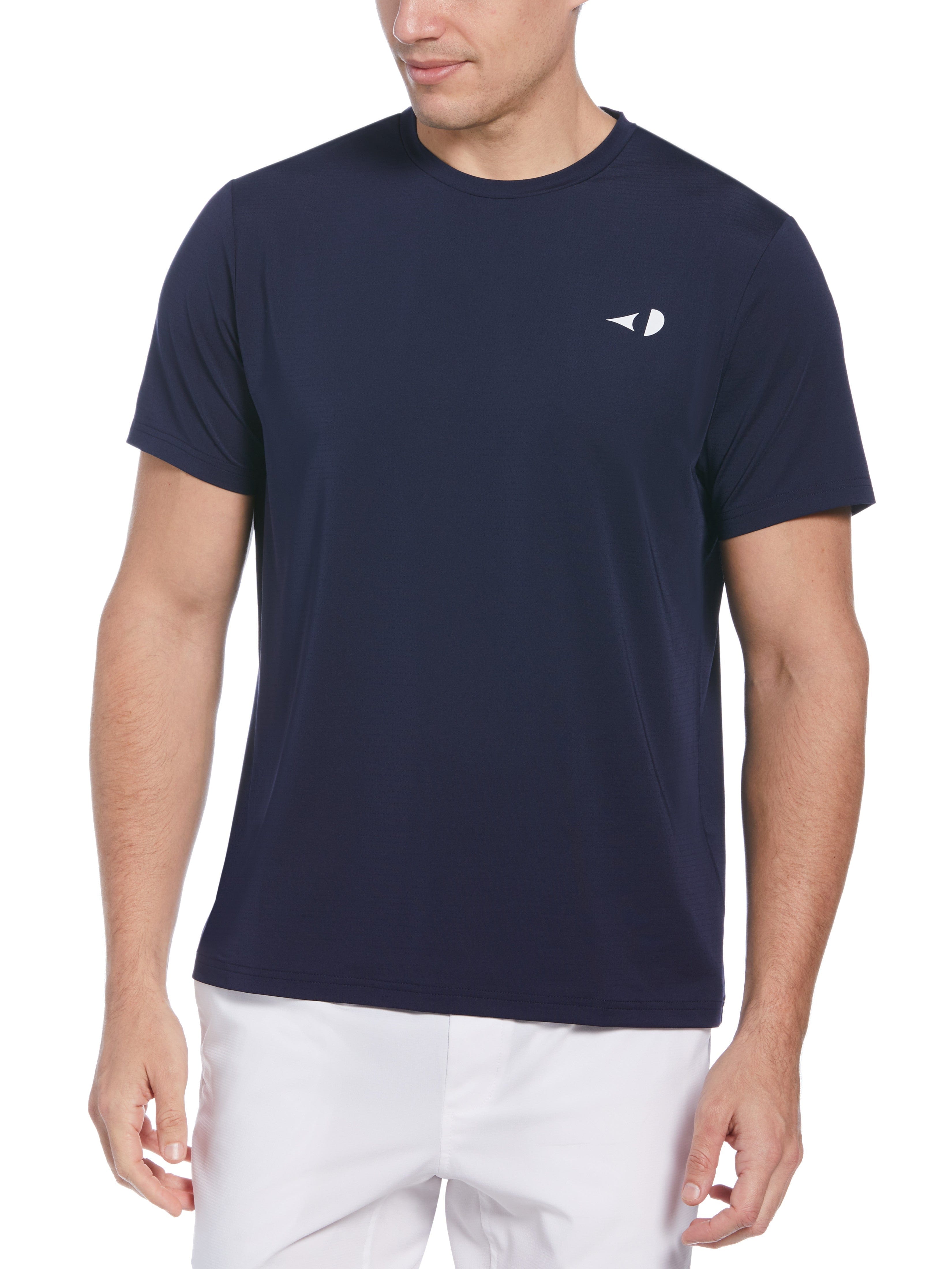 Grand Slam Mens Pin Hole Mesh Tennis T-Shirt, Size 2XL, Navy Blue, Polyester/Elastane | Golf Apparel Shop