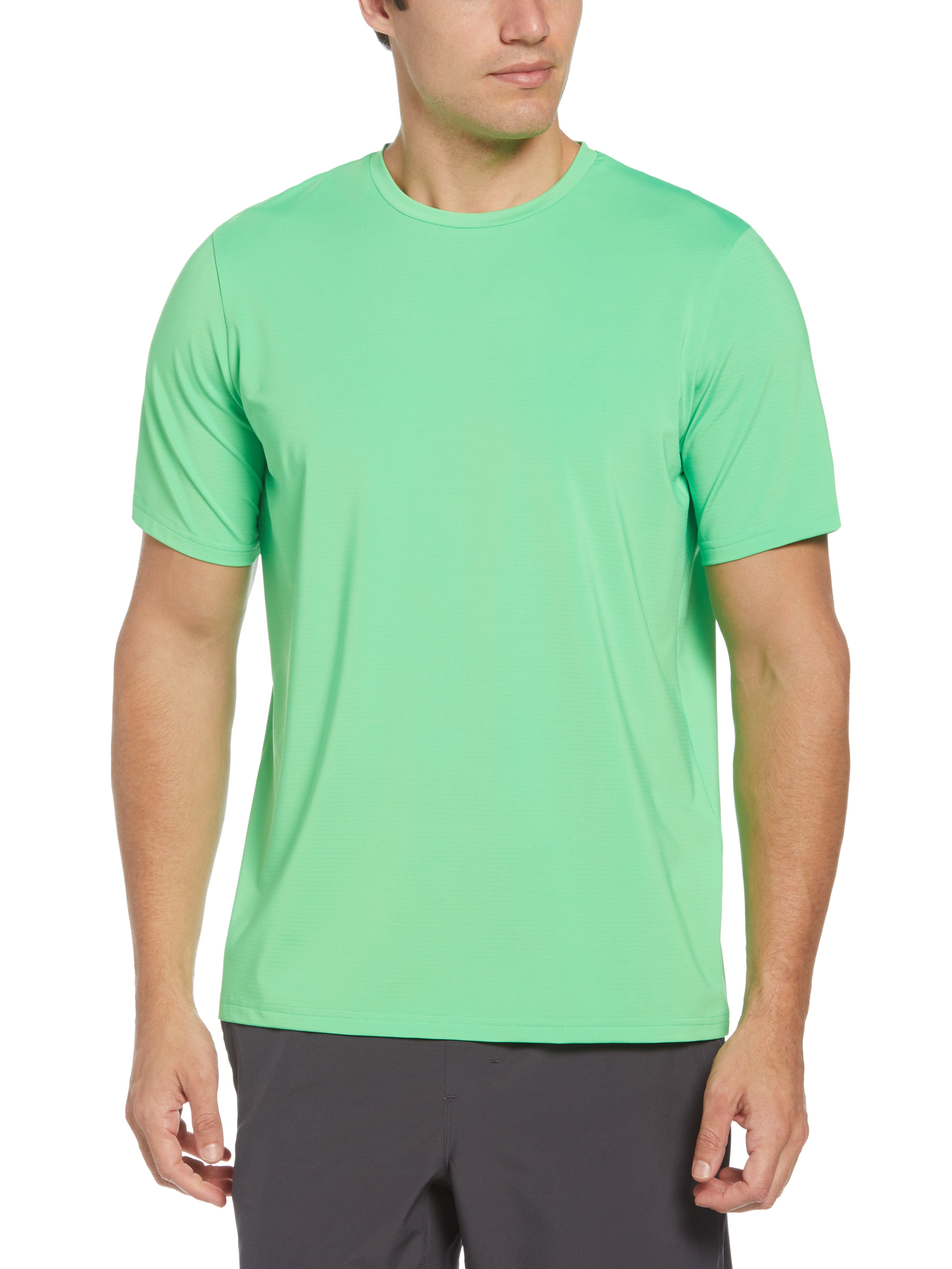 Grand Slam Mens Pin Hole Mesh Tennis T-Shirt, Size 3XL, Poison Green, Polyester/Elastane | Golf Apparel Shop