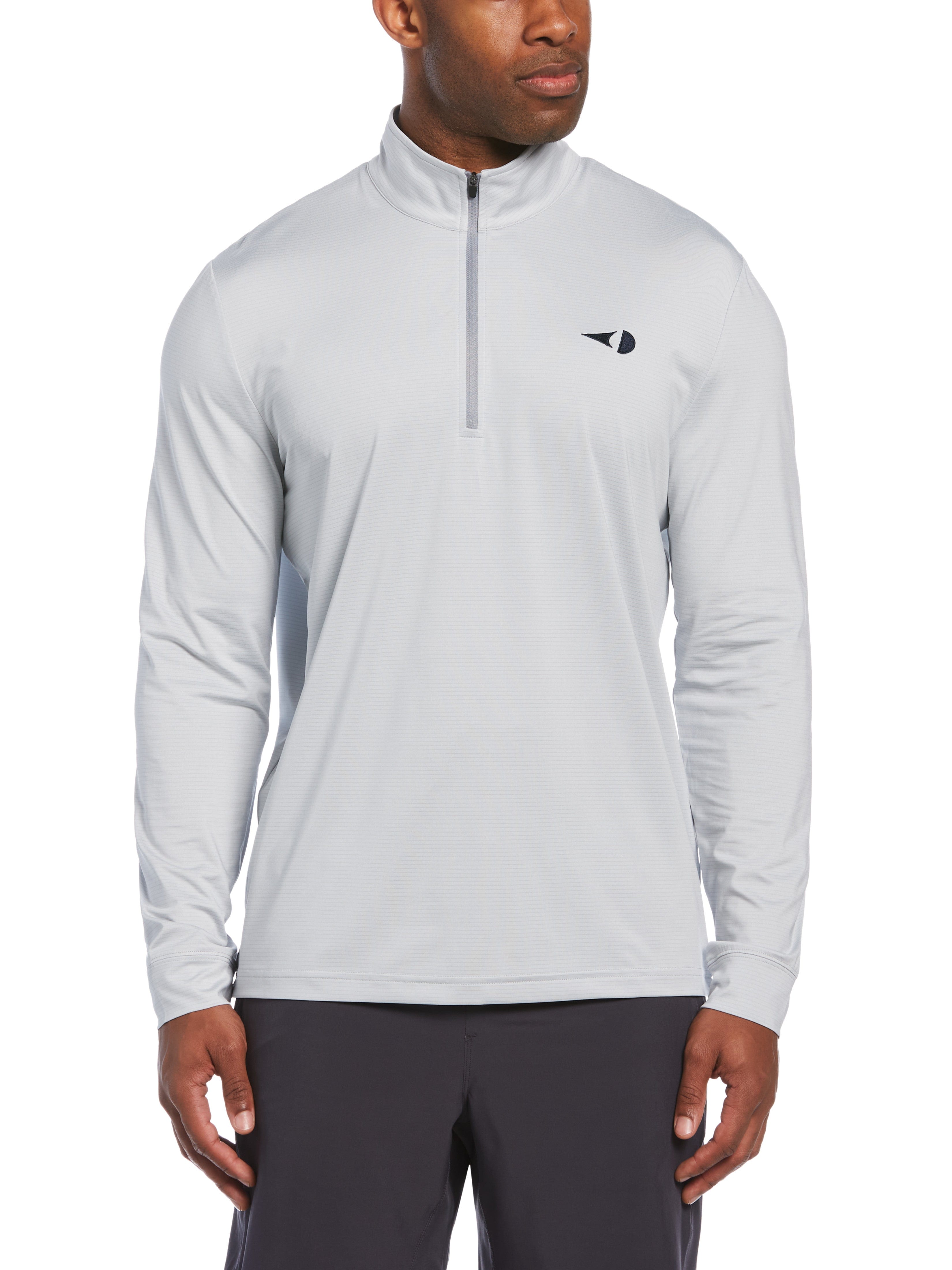 Grand Slam Mens Solar 1/4 Zip Tennis Shirt, Size 2XL, Gray Dawn Heather, Polyester/Elastane | Golf Apparel Shop