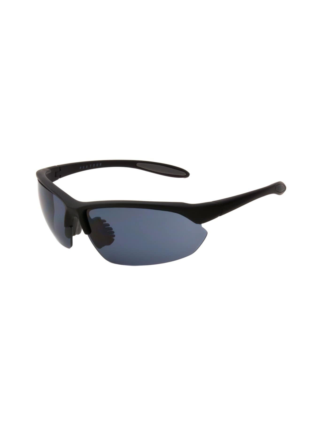 PGA TOUR Apparel Mens Wrap Blade Sunglasses, Black | Golf Apparel Shop