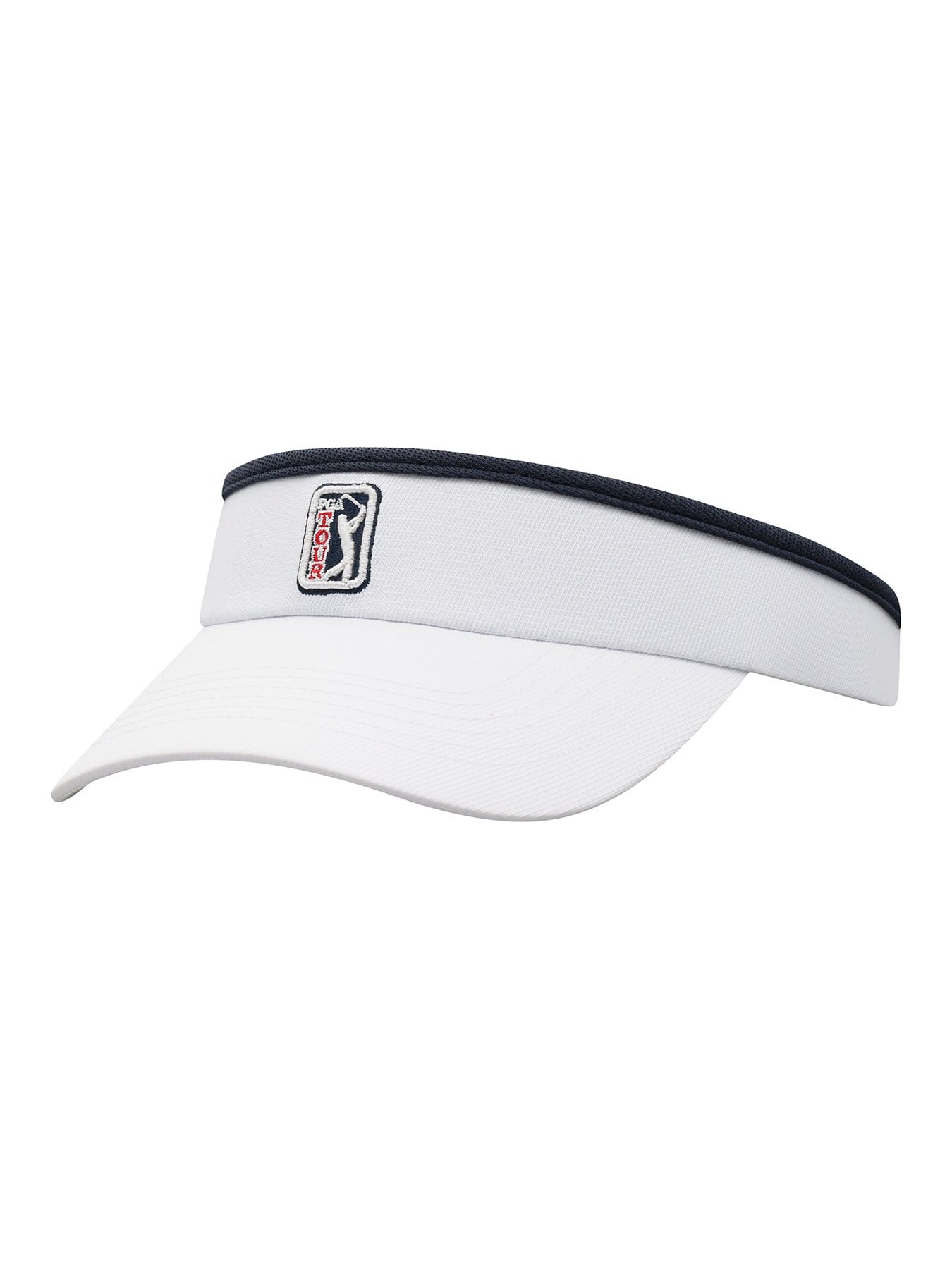 PGA TOUR Apparel Official Logo Tall Adjutsable Visor, White | Golf Apparel Shop
