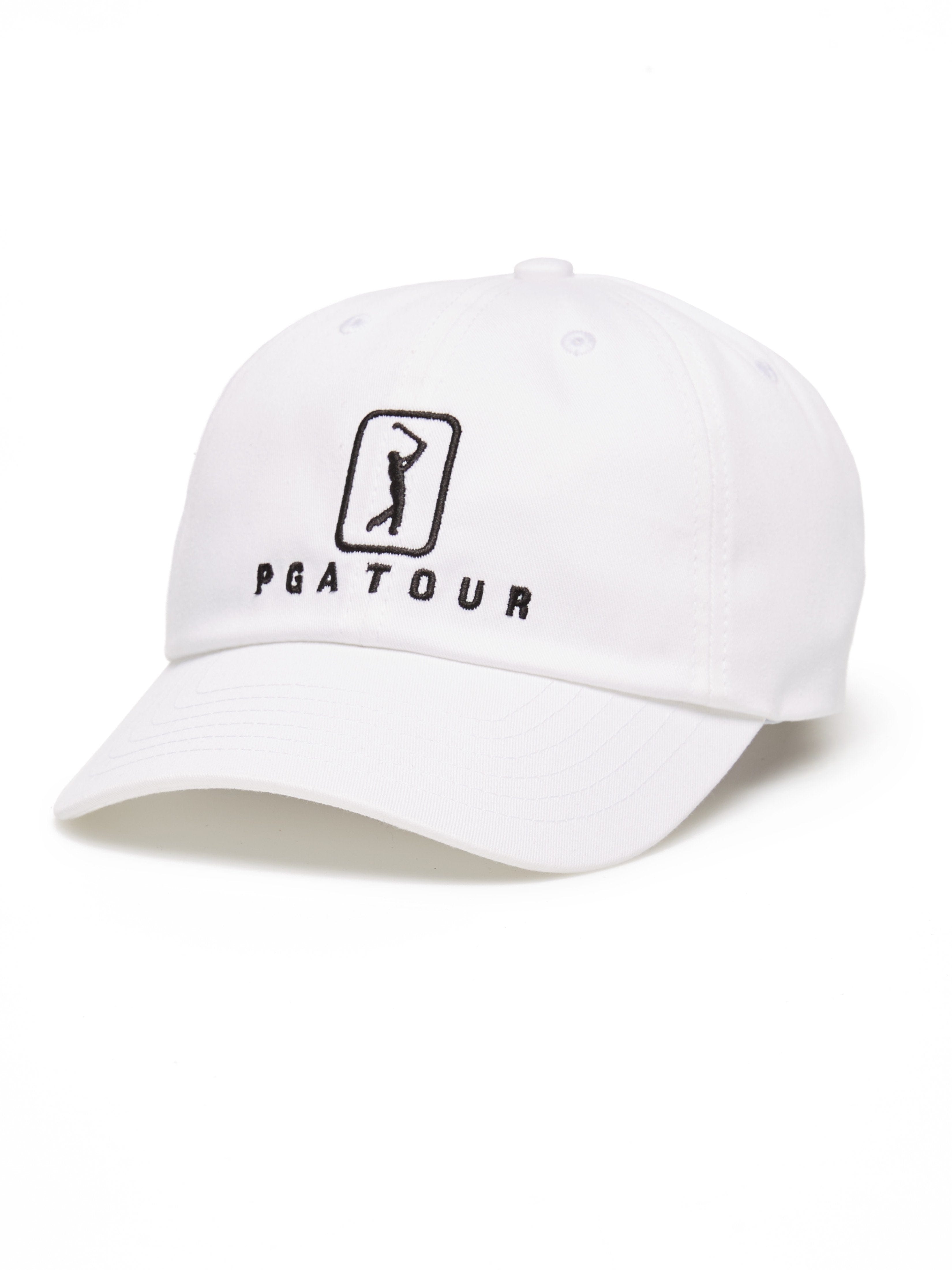 PGA TOUR Apparel Pro Series Cap, White, 100% Cotton | Golf Apparel Shop