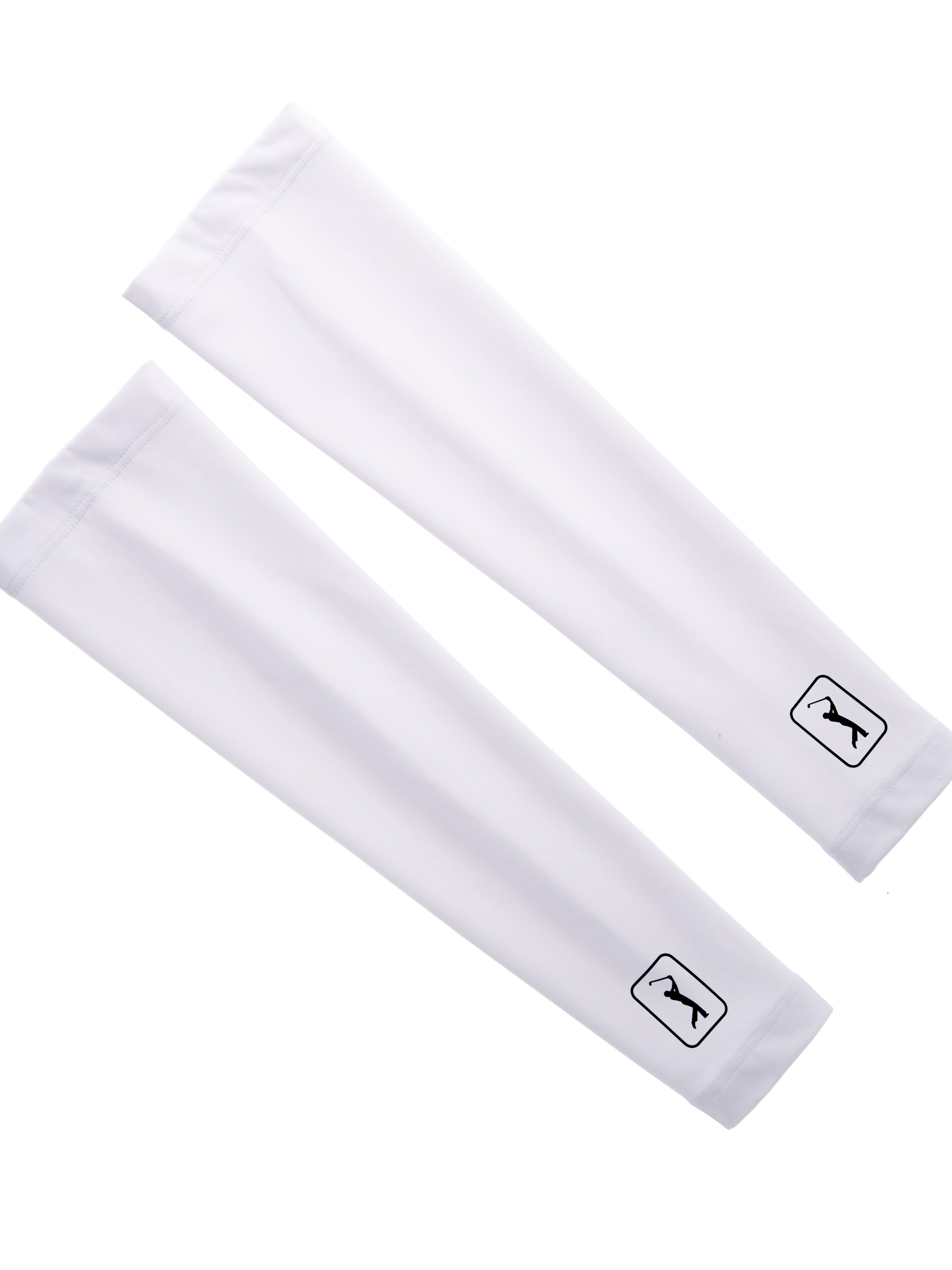 PGA TOUR Apparel Solar Block Arm Sleeves, Size Medium/Large, White, Nylon/Elastane | Golf Apparel Shop