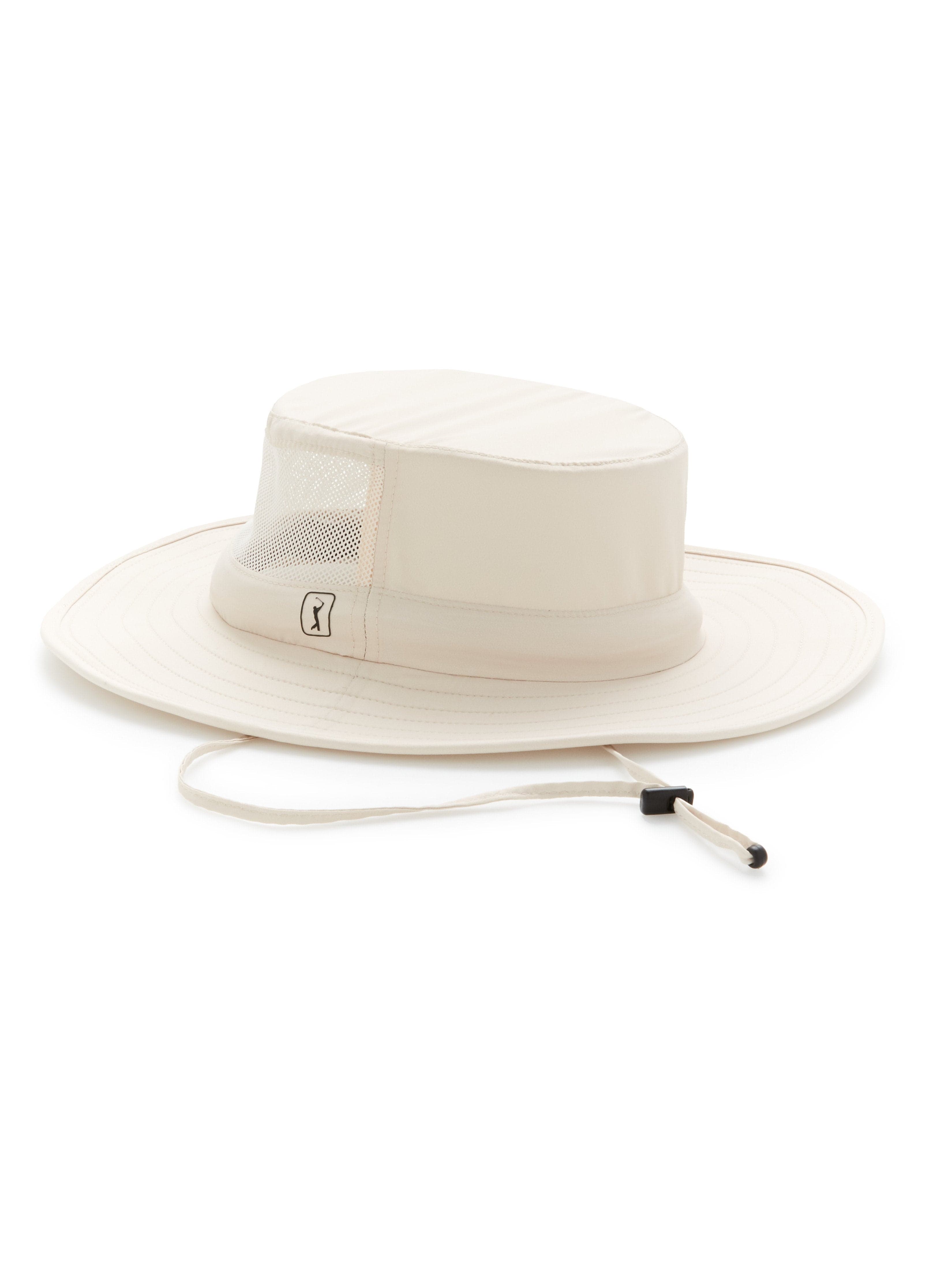 PGA TOUR Apparel Solar Boonie Hat, Silver Lining White, 100% Polyester | Golf Apparel Shop
