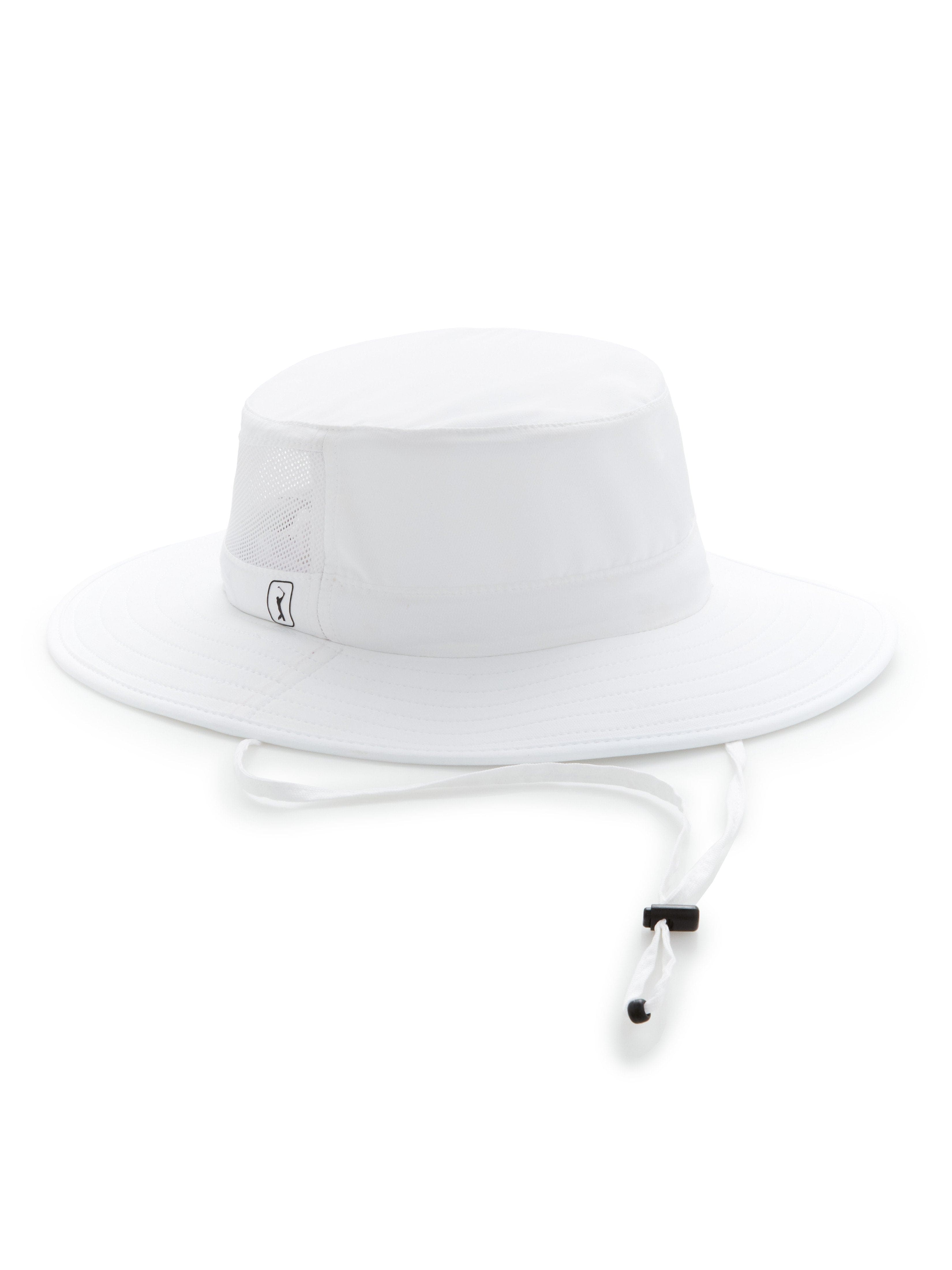 PGA TOUR Apparel Solar Boonie Hat, White, 100% Polyester | Golf Apparel Shop