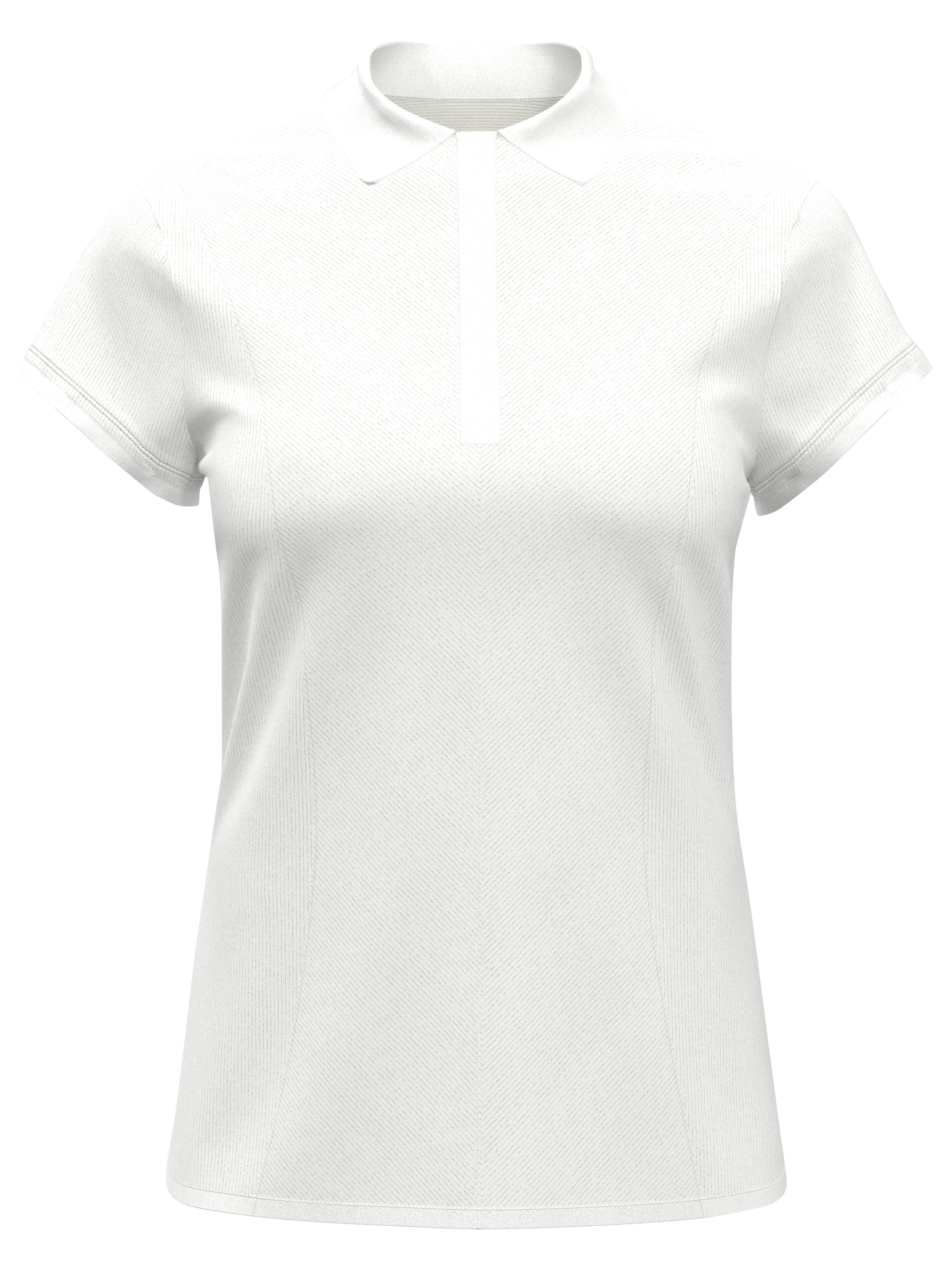 Original Penguin Womens Cap Sleeve Directional Golf T-Shirt, Size Small, White, Polyester/Elastane | Golf Apparel Shop