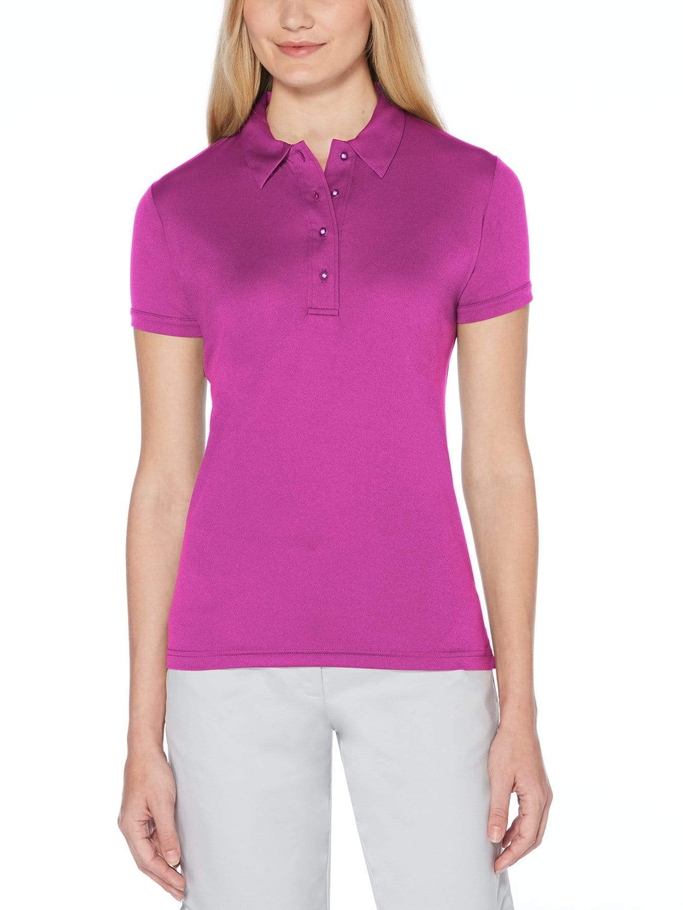 Original Penguin Womens Championship Polo Shirt, Size 2XL, Purple Cactus Flower, 100% Polyester | Golf Apparel Shop