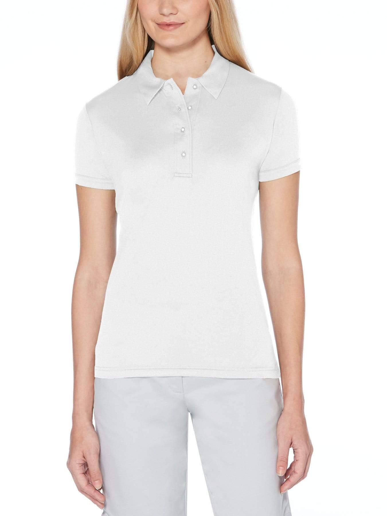 Original Penguin Womens Championship Polo Shirt, Size XL, White, 100% Polyester | Golf Apparel Shop