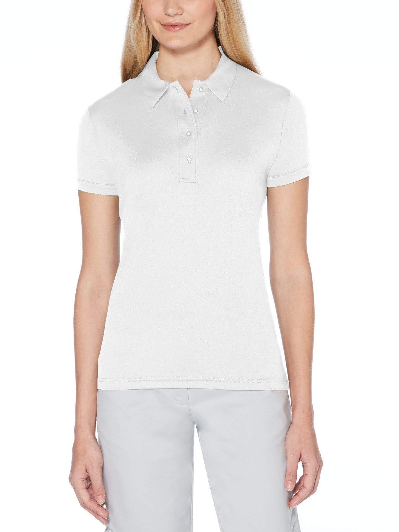 Original Penguin Womens Championship Polo Shirt, Size Large, White, 100% Polyester | Golf Apparel Shop