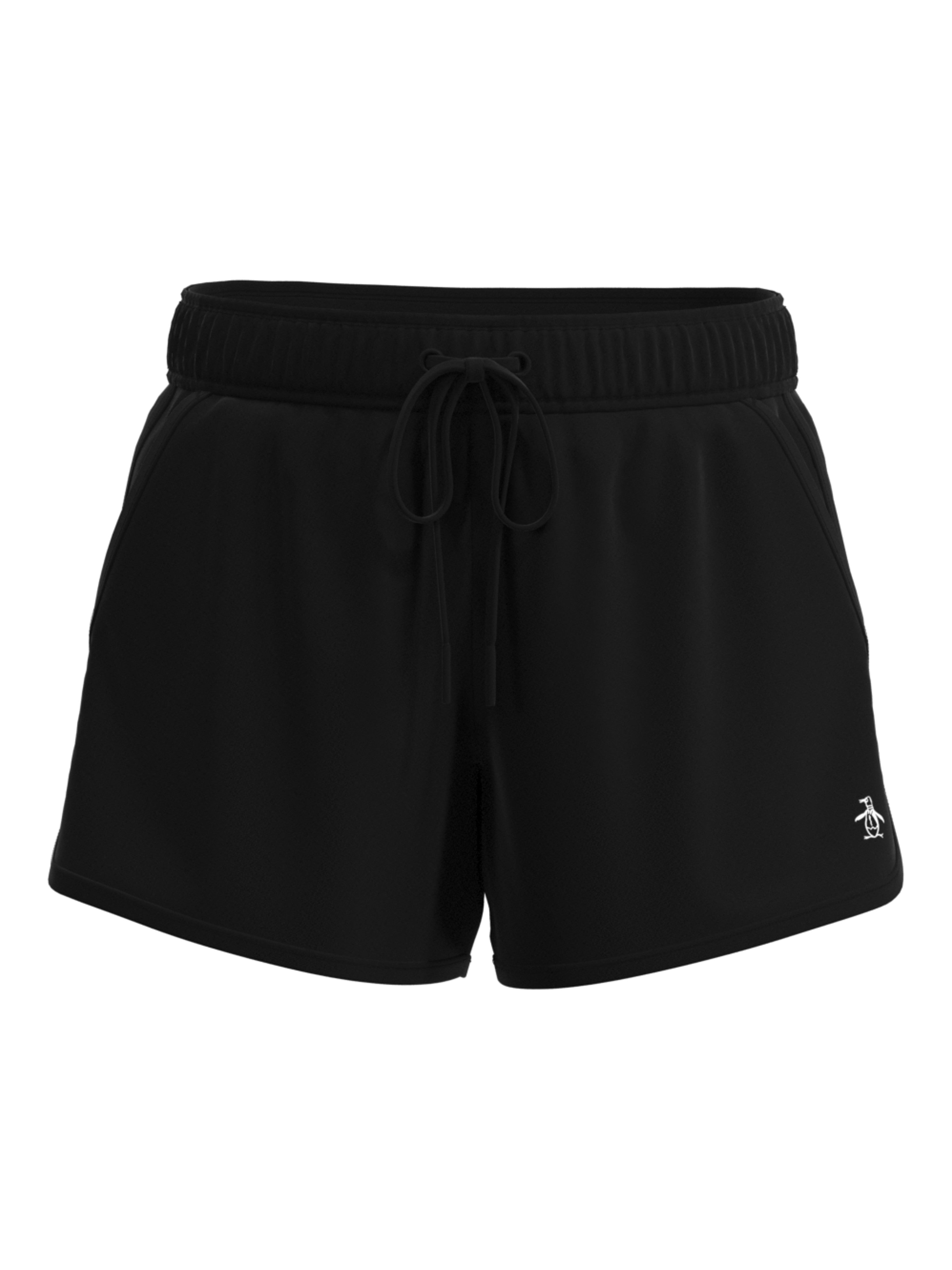 Original Penguin Womens Drawstring Shorts, Size 2XL, Black, Poly Blend | Golf Apparel Shop