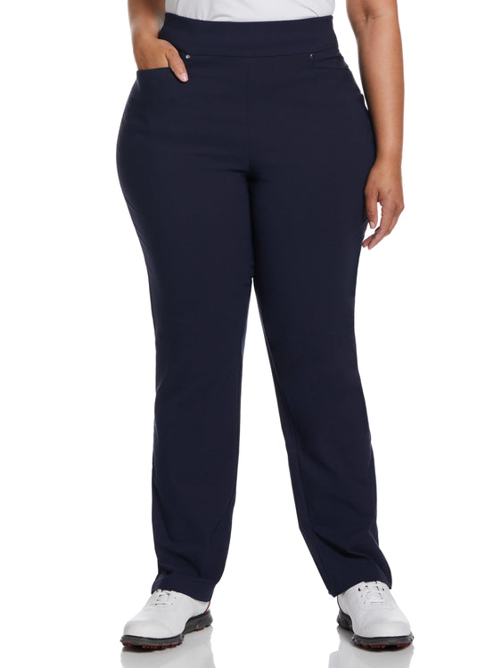 Pga Tour Apparel Women's Plus Size Pull-On Golf Pants, Size 5X, Dark Navy Blue, Viscose/Nylon/Elastane | Golf Apparel Shop