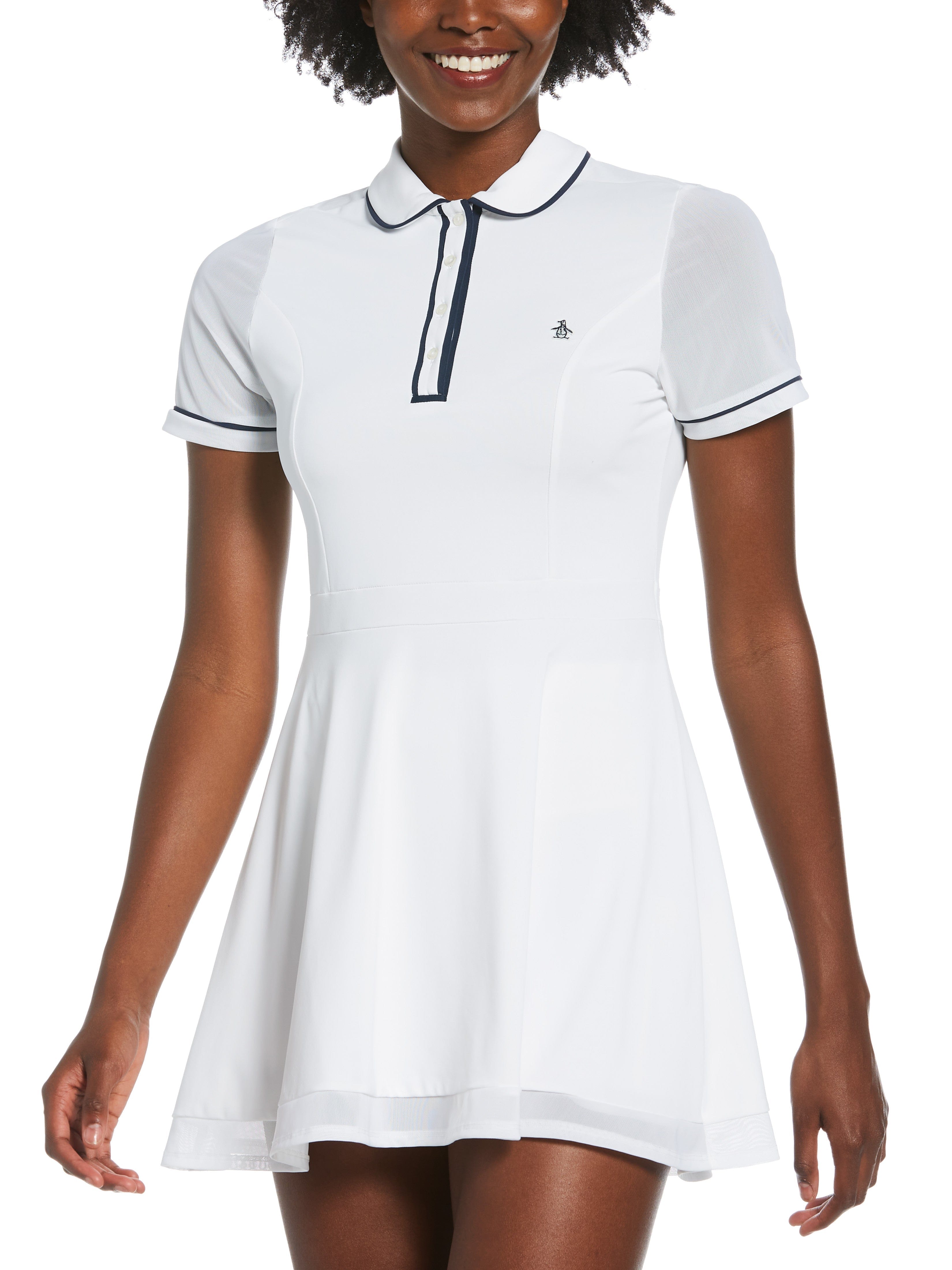 Womens Color Block Golf Polo Dress