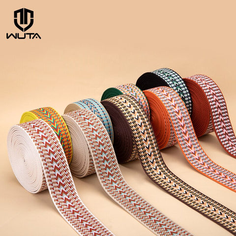 Stripes Ribbon Cotton Stripes Webbing, 1.5 Inch 38mm Woven Tape Bag Strap  Webbing for Belt/backpack/pet Leash Making 